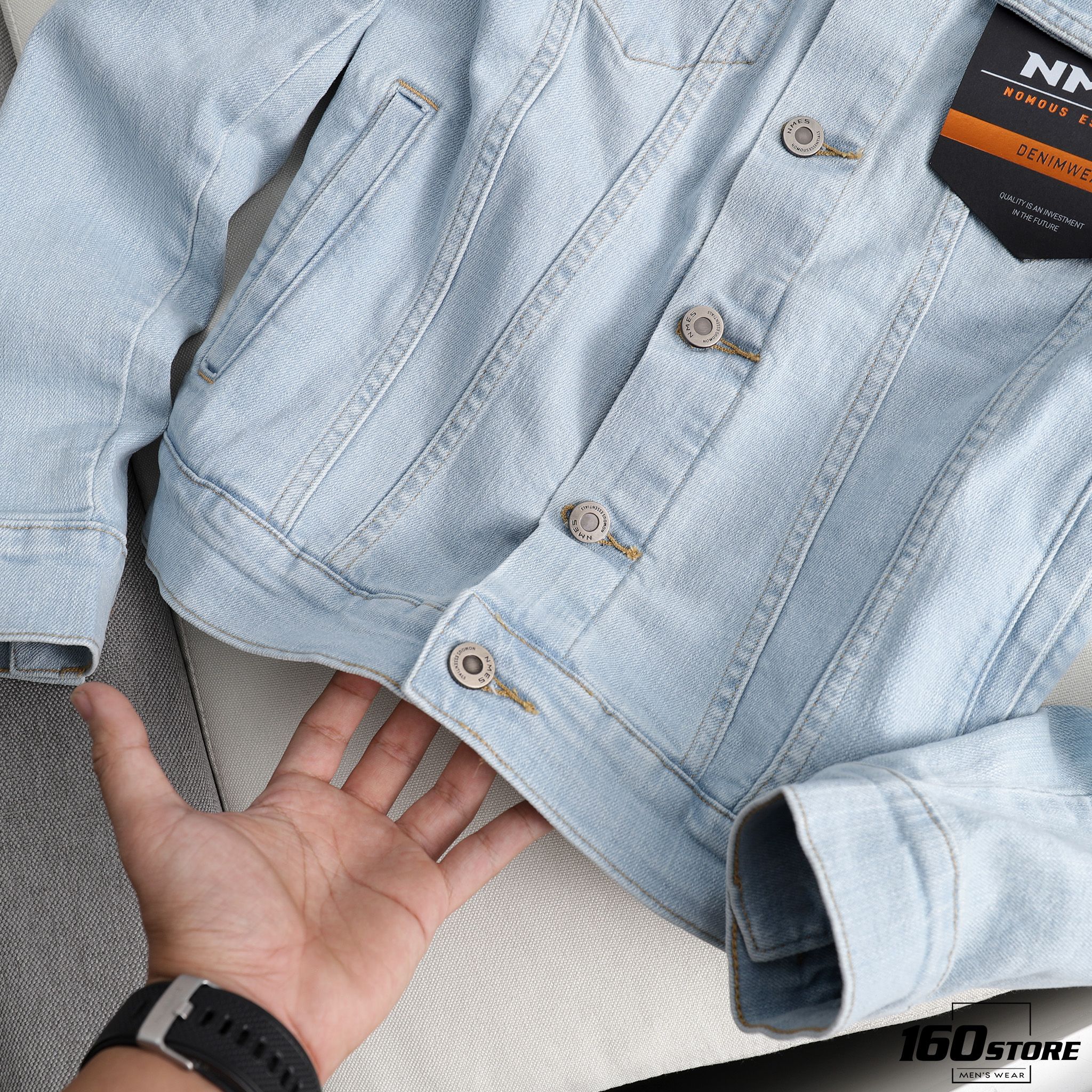 Áo khoác jeans NOMOUS ESSENTIALS light blue