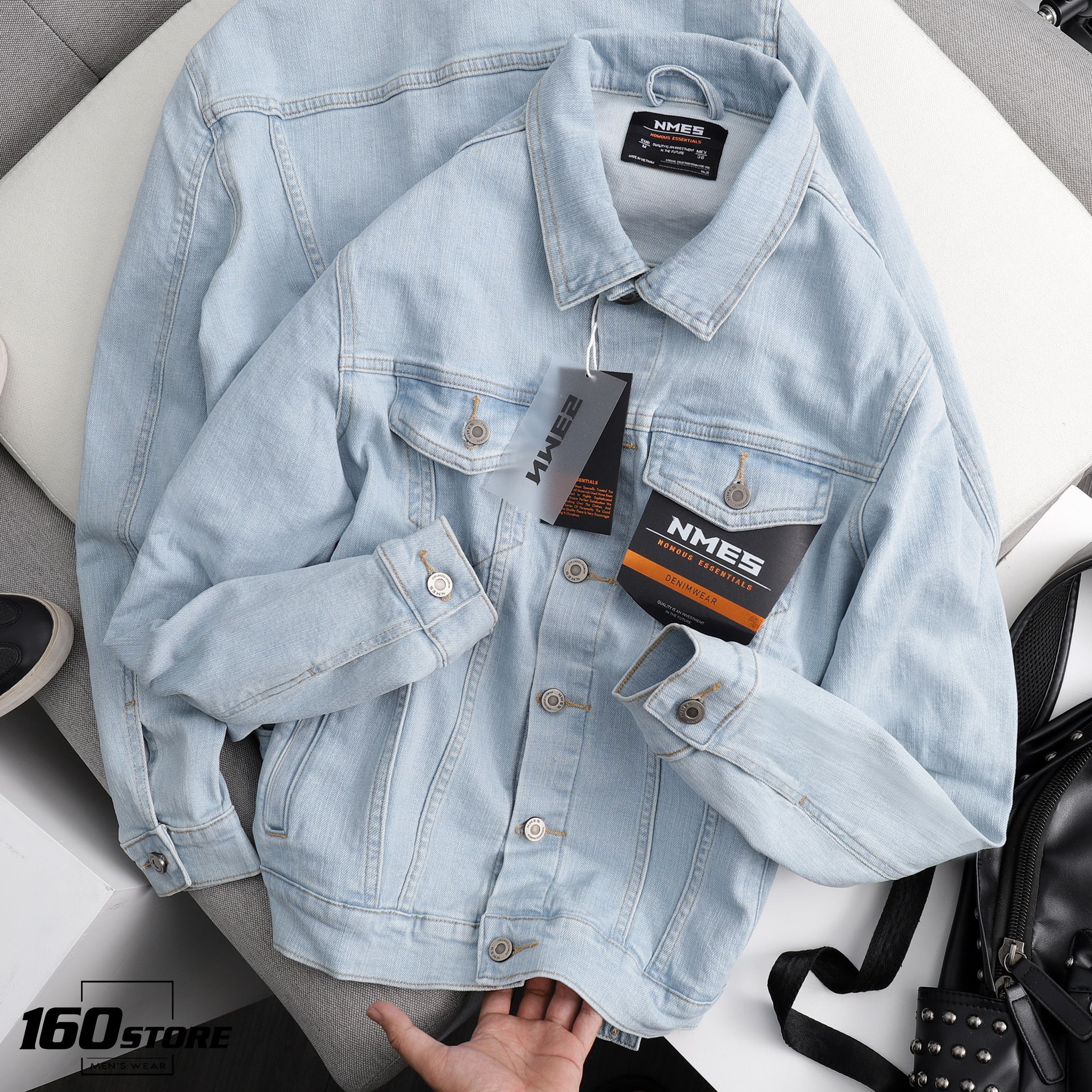 Áo khoác jeans NOMOUS ESSENTIALS light blue