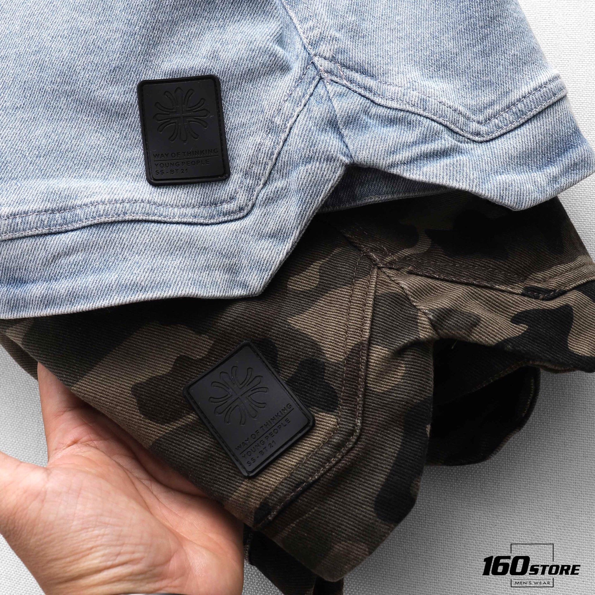 Quần short BOUTON denim