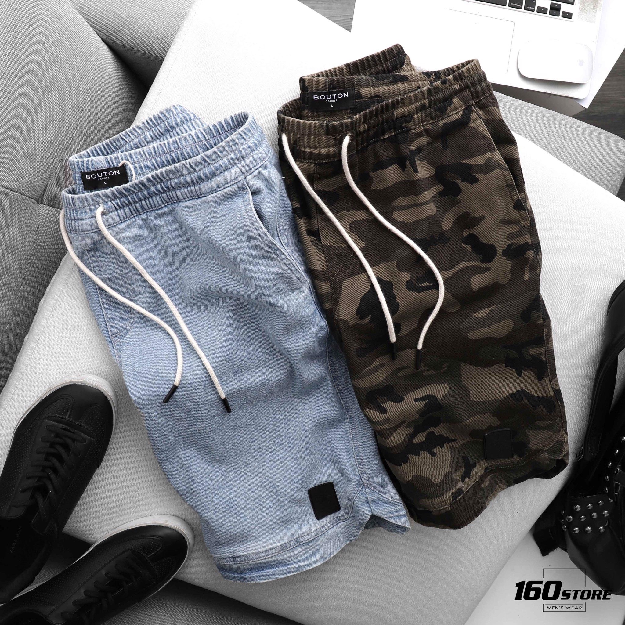 Quần short BOUTON denim