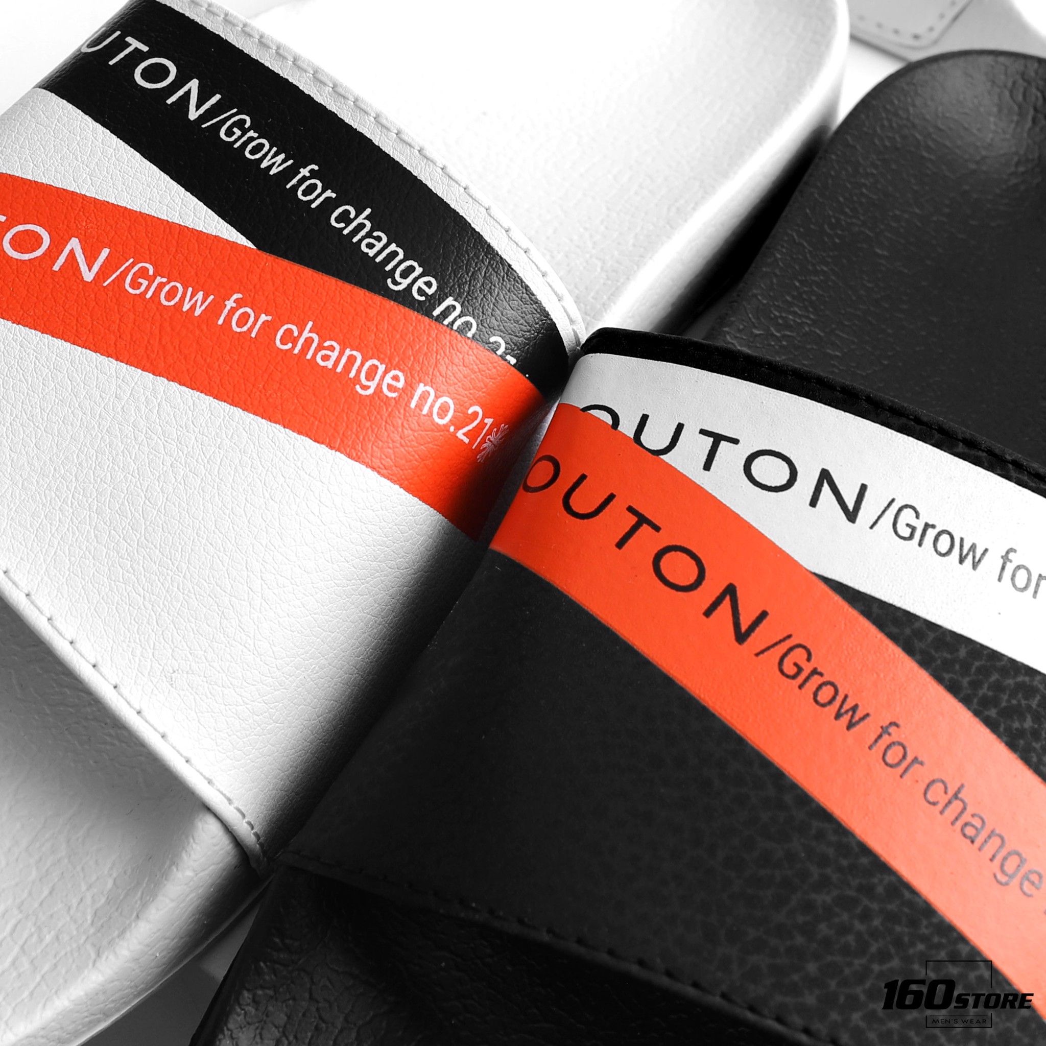 Dép BOUTON Striped Leather