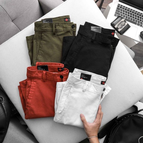 Quần Short Linen BOUTON Basic Slim