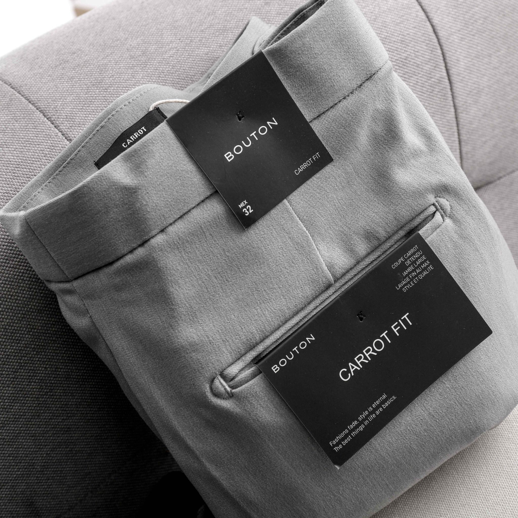 Quần tây BOUTON light grey carrot