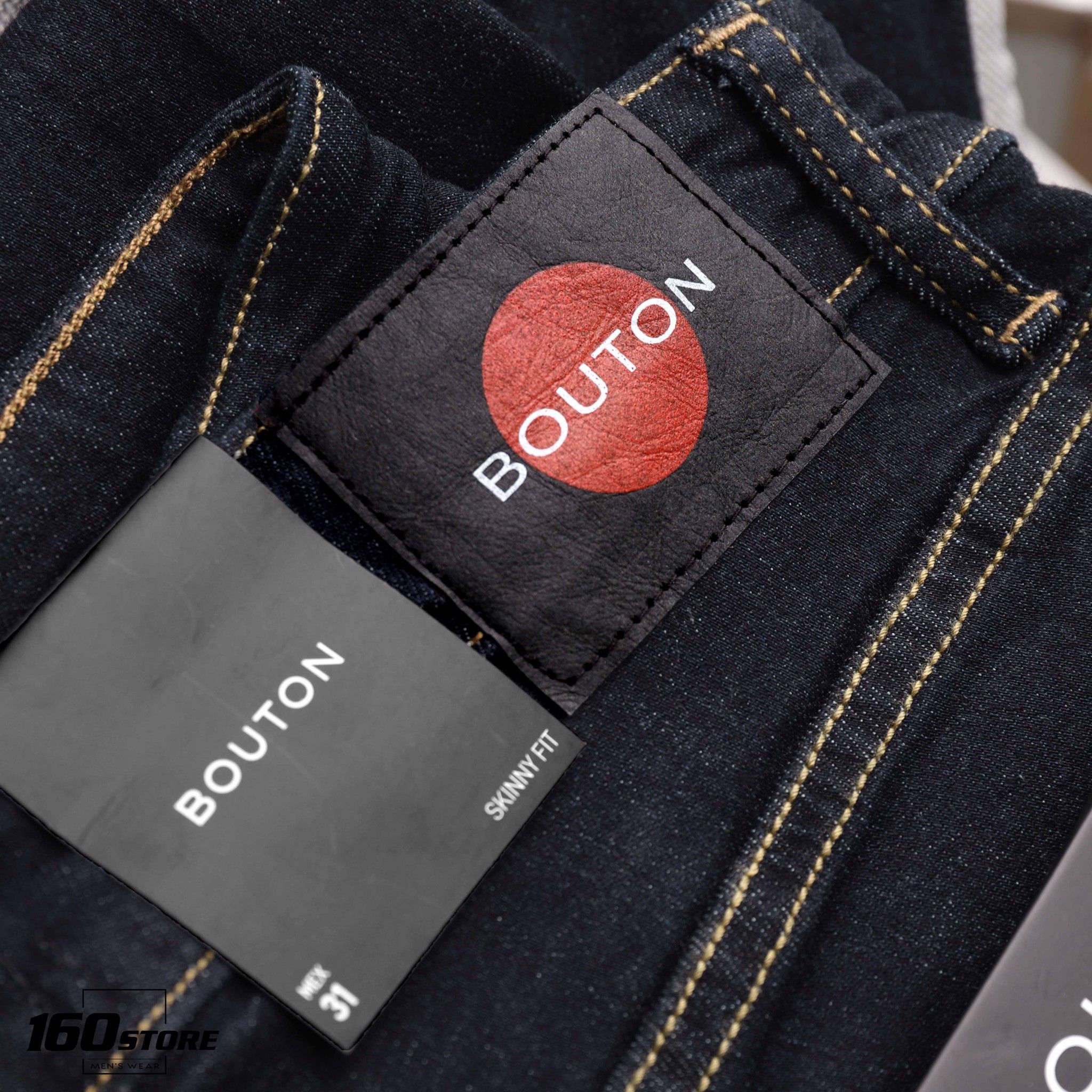 Quần jeans BOUTON indigo skinny