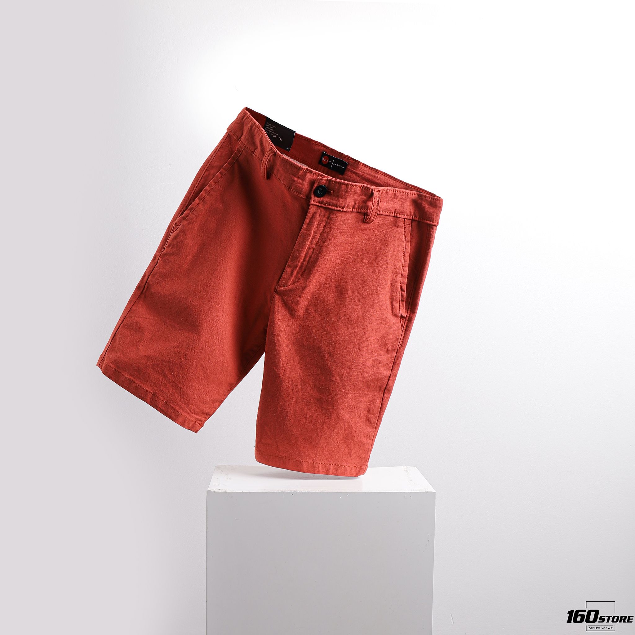 Quần Short Linen BOUTON Basic Slim