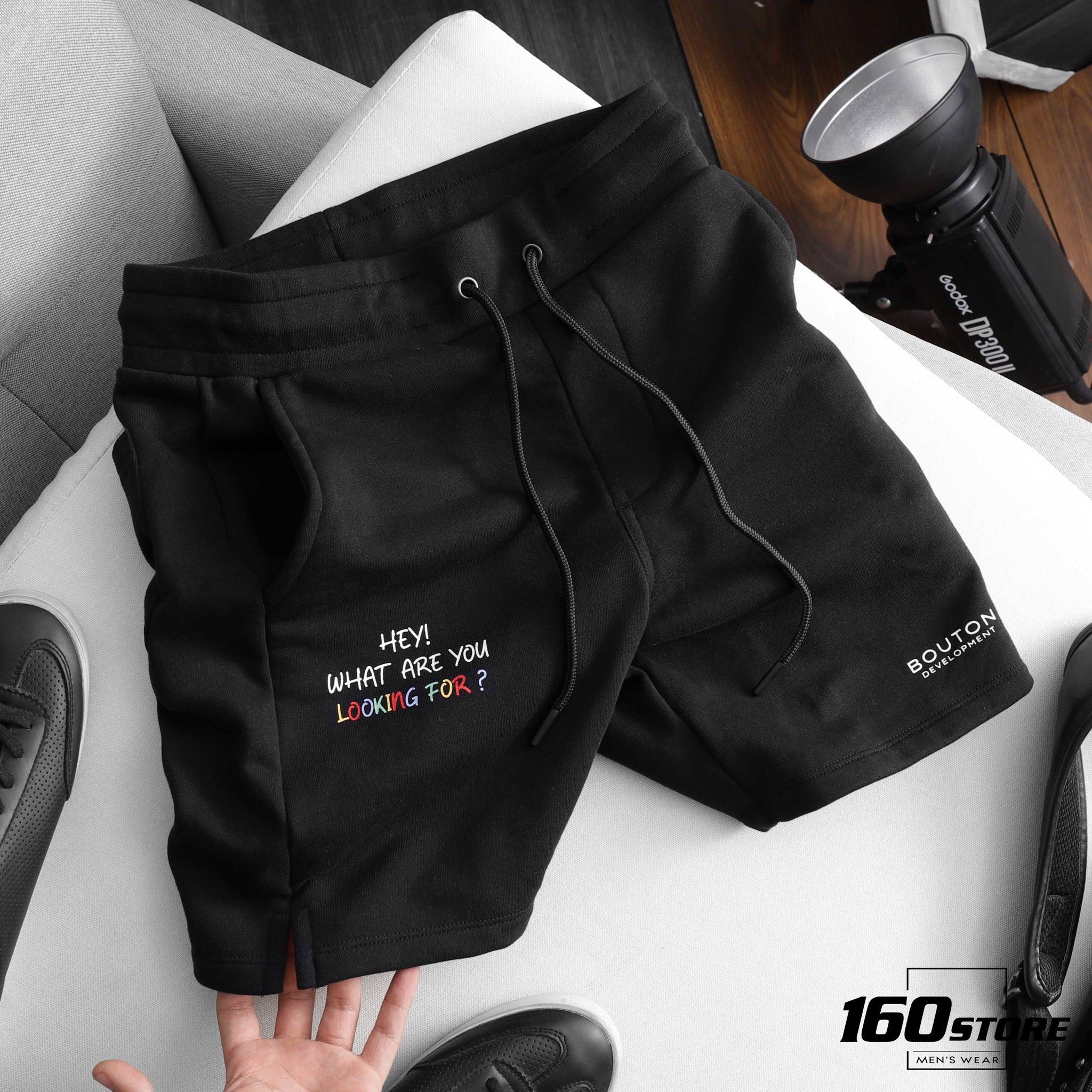 Quần short BOUTON pique w logo ss21