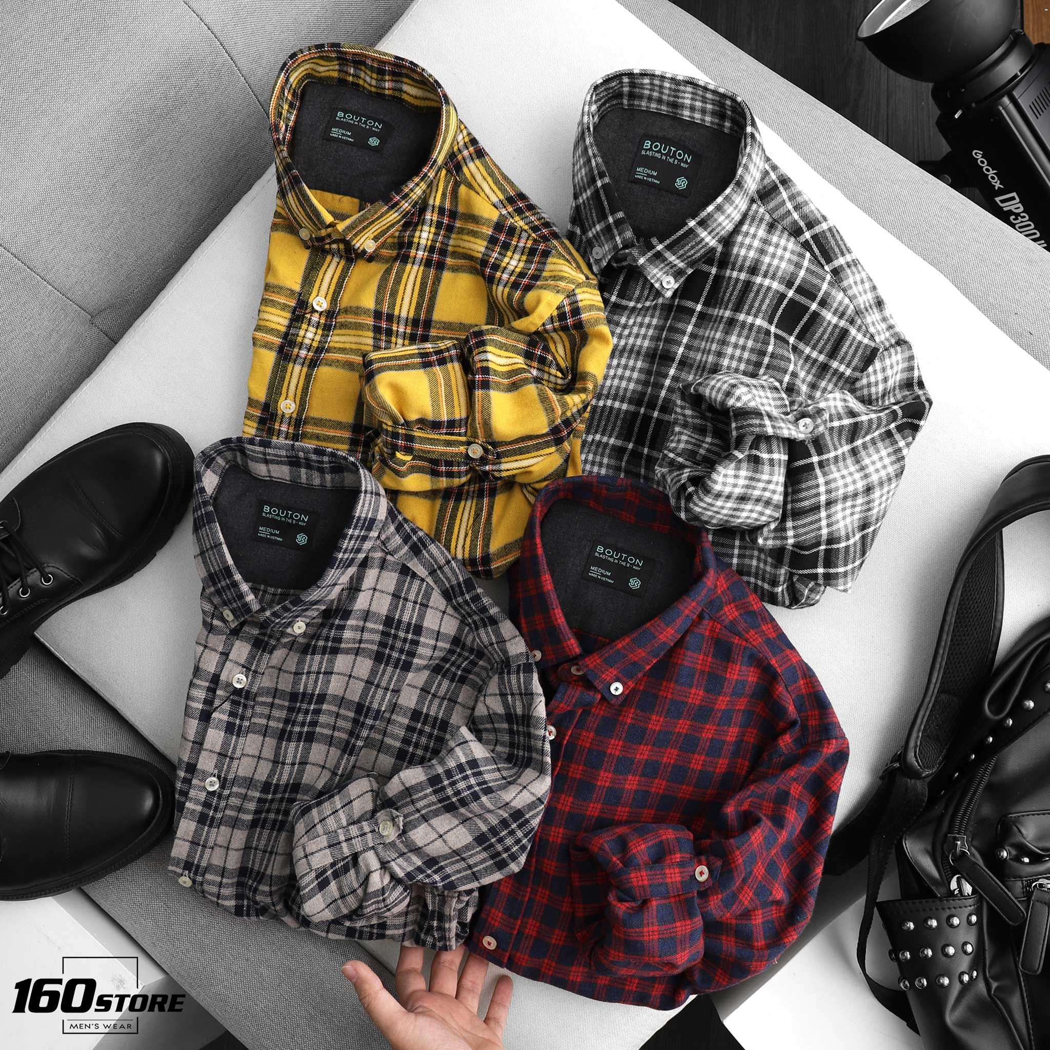 Áo sơmi BOUTON caro flannel