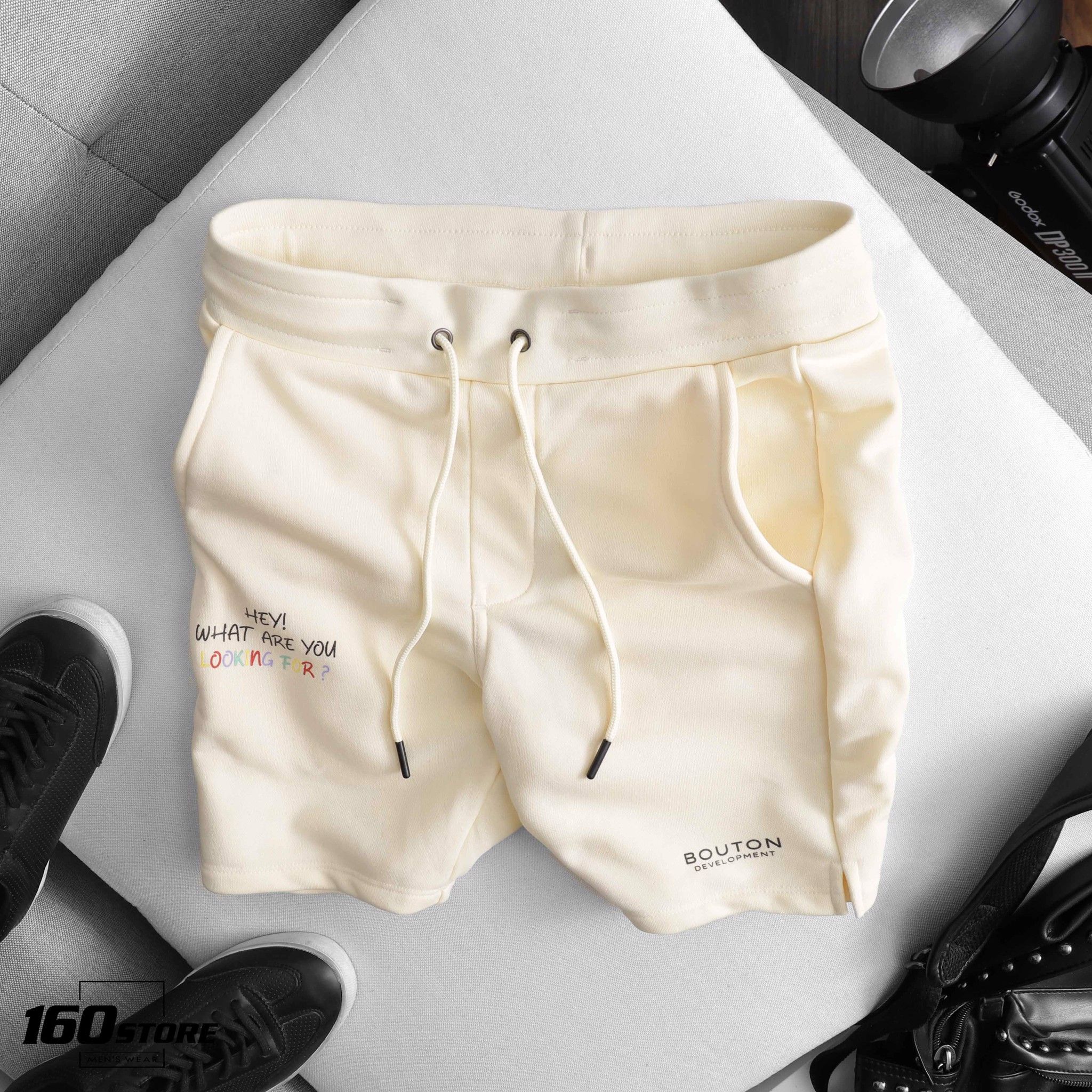 Quần short BOUTON pique w logo ss21