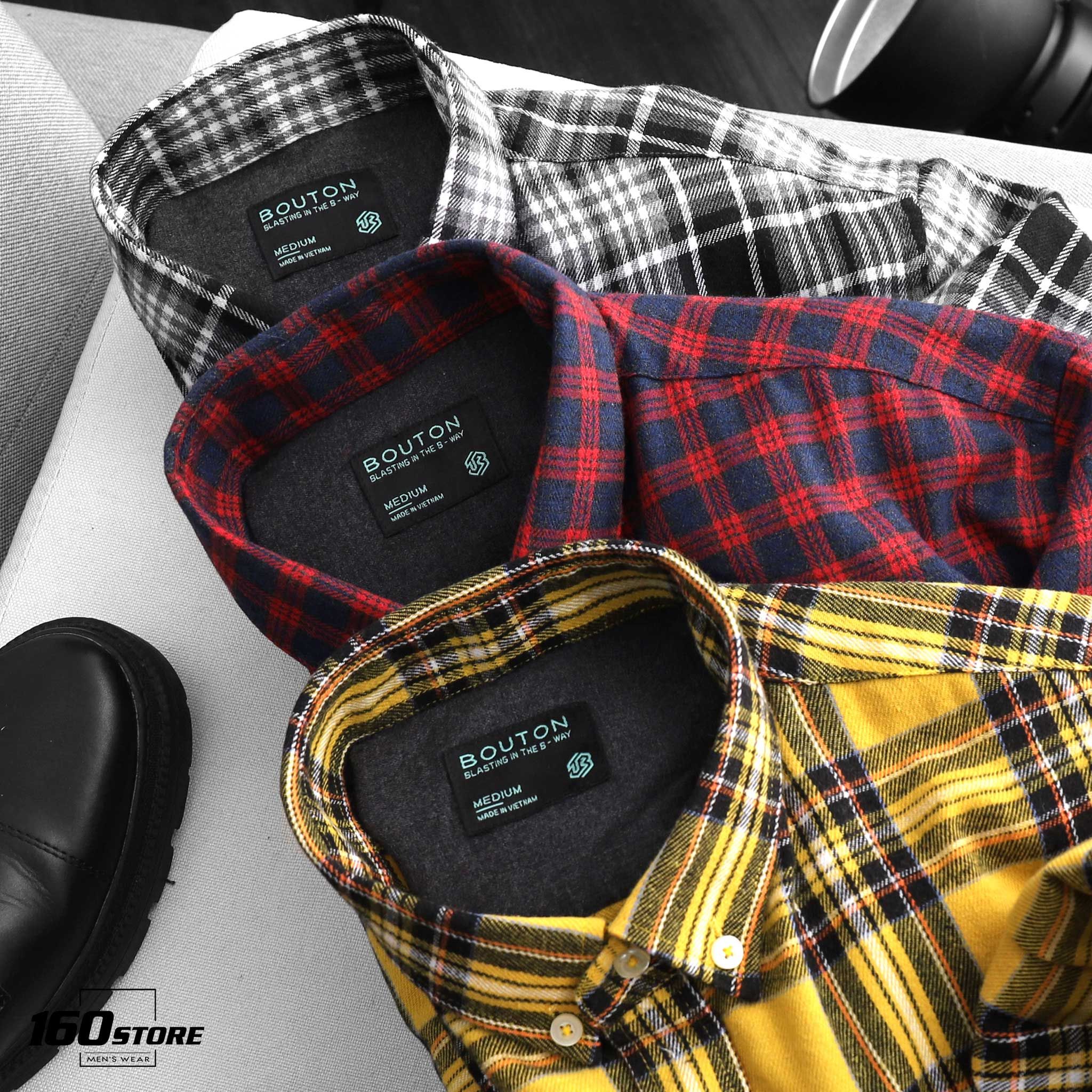 Áo sơmi BOUTON caro flannel