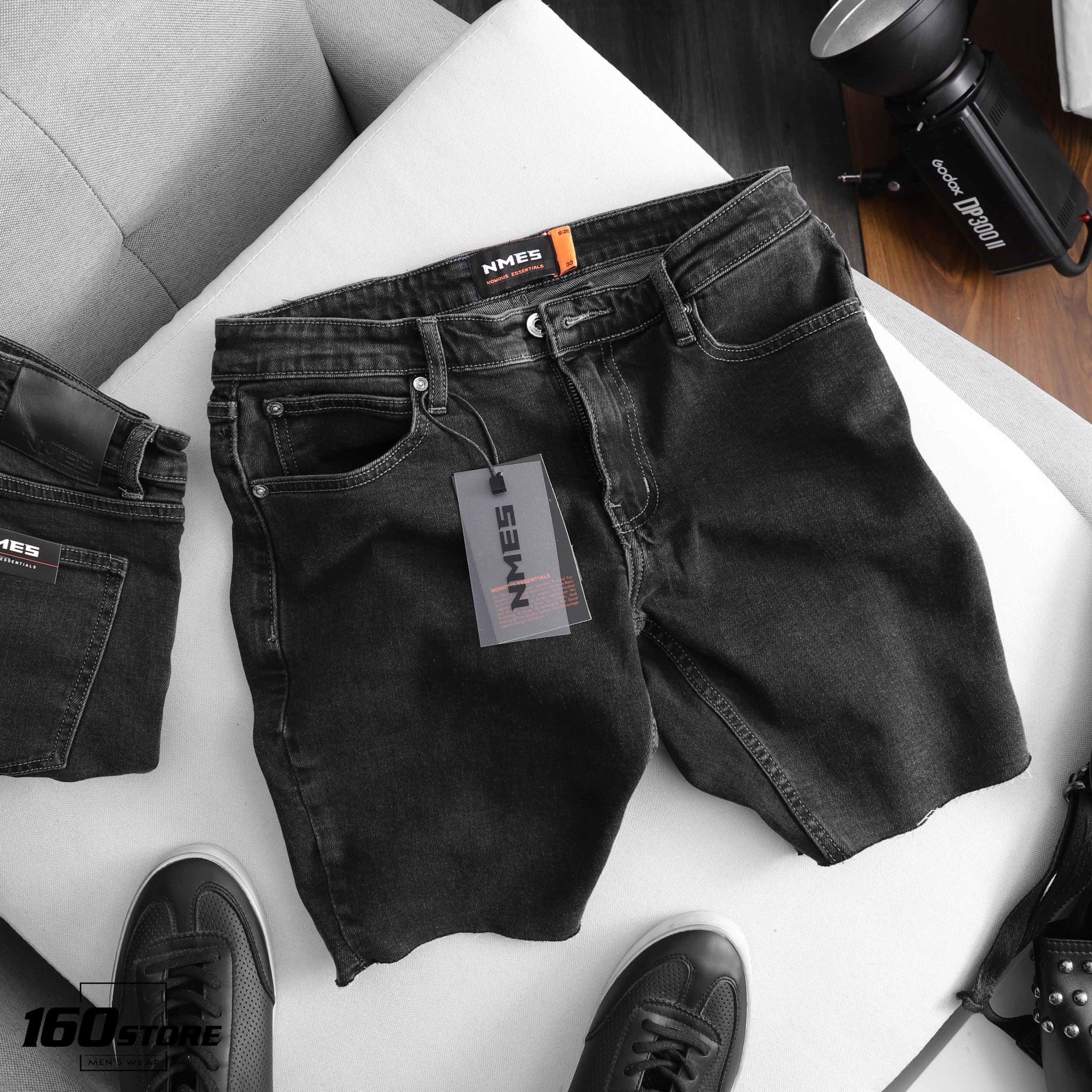 Quần short jeans NOMOUS ESSENTIALS dark grey