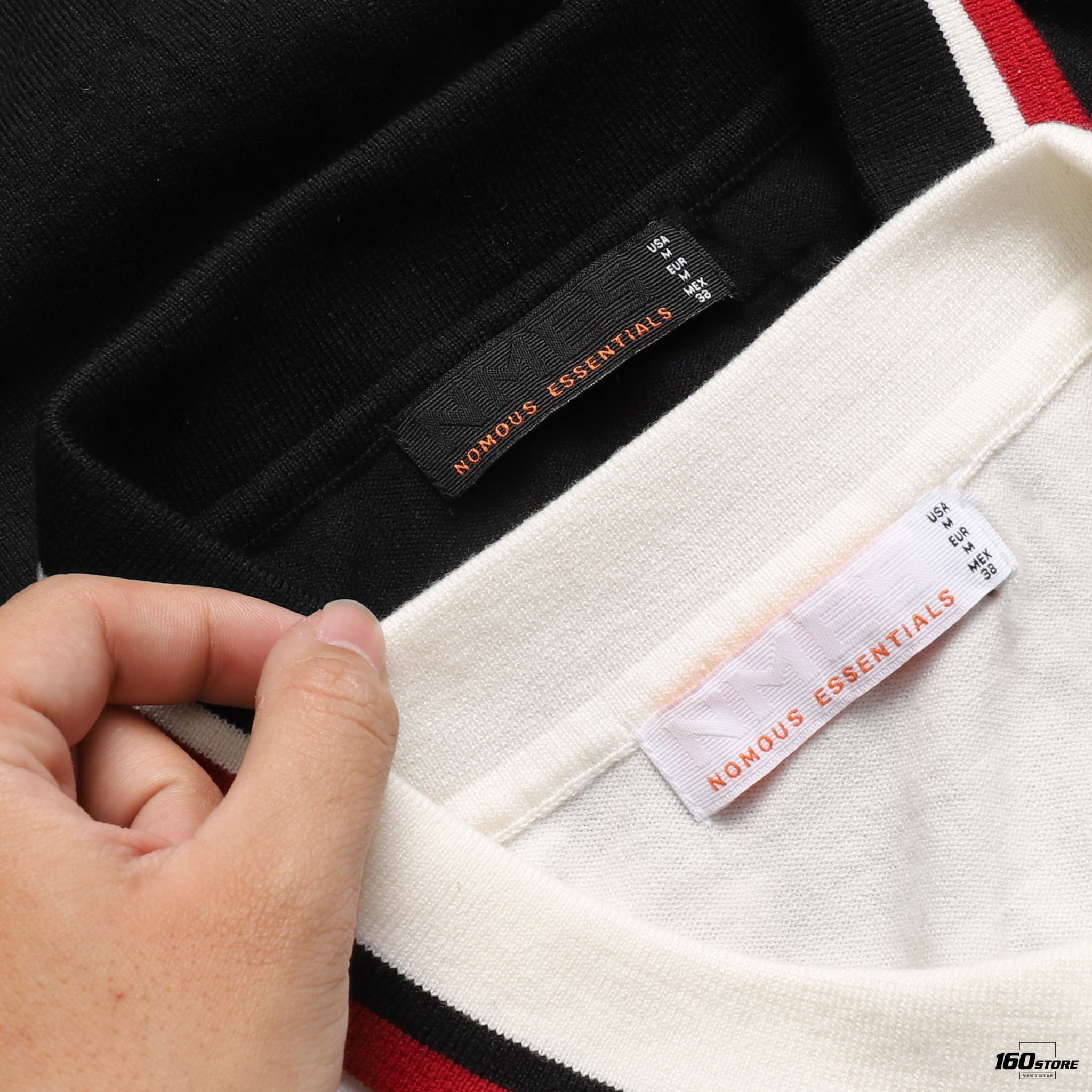 Áo polo len (sweater) NOMOUS ESSENTIALS Striped Logo