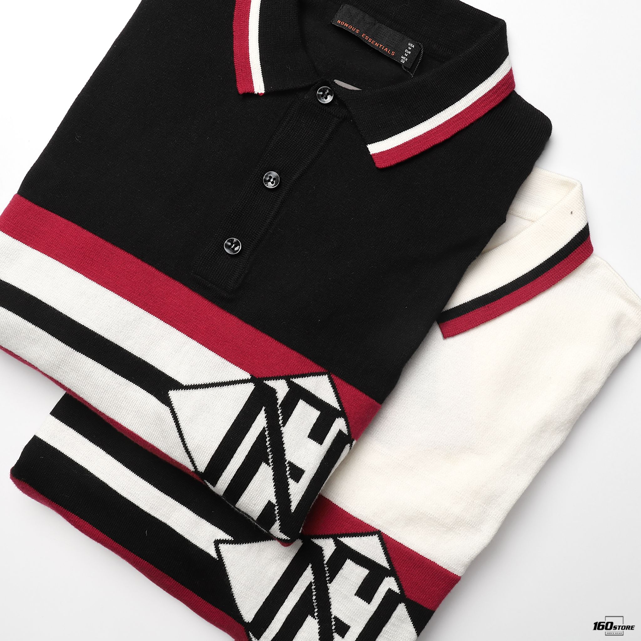 Áo polo len (sweater) NOMOUS ESSENTIALS Striped Logo