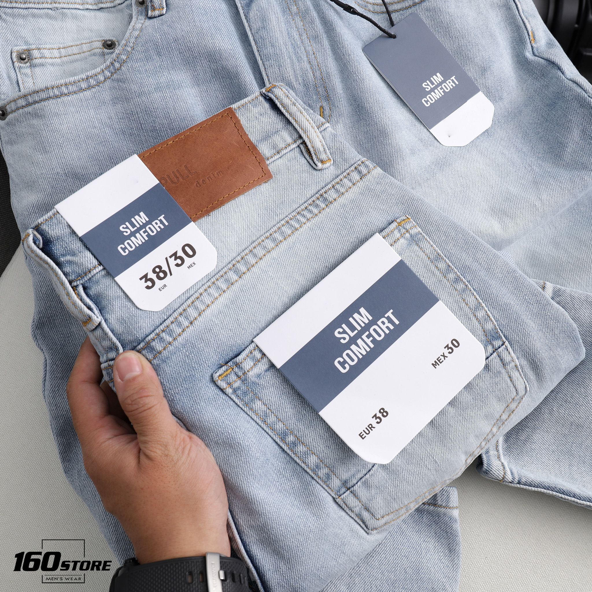 Quần jeans P.B light blue Comfort