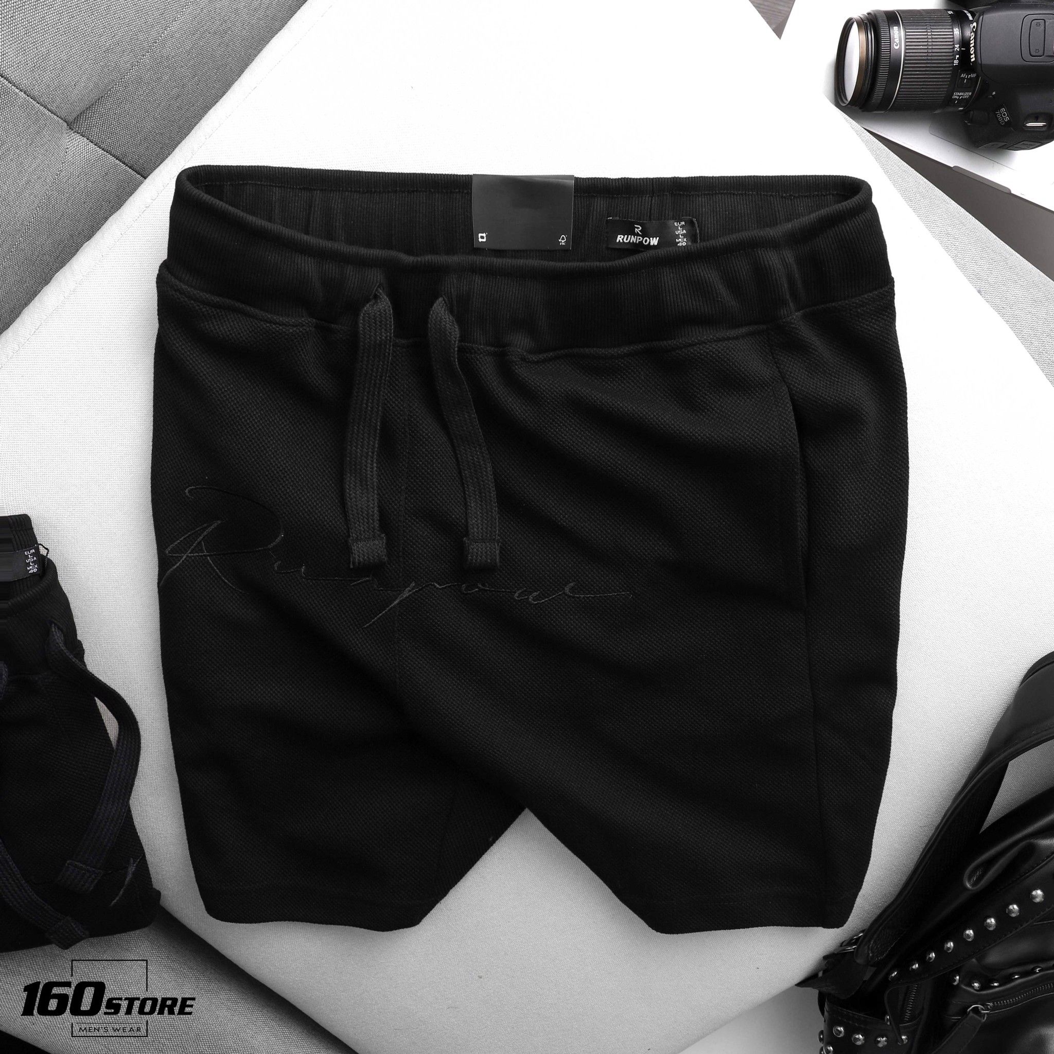 Quần short pique RUNPOW signature embroidery