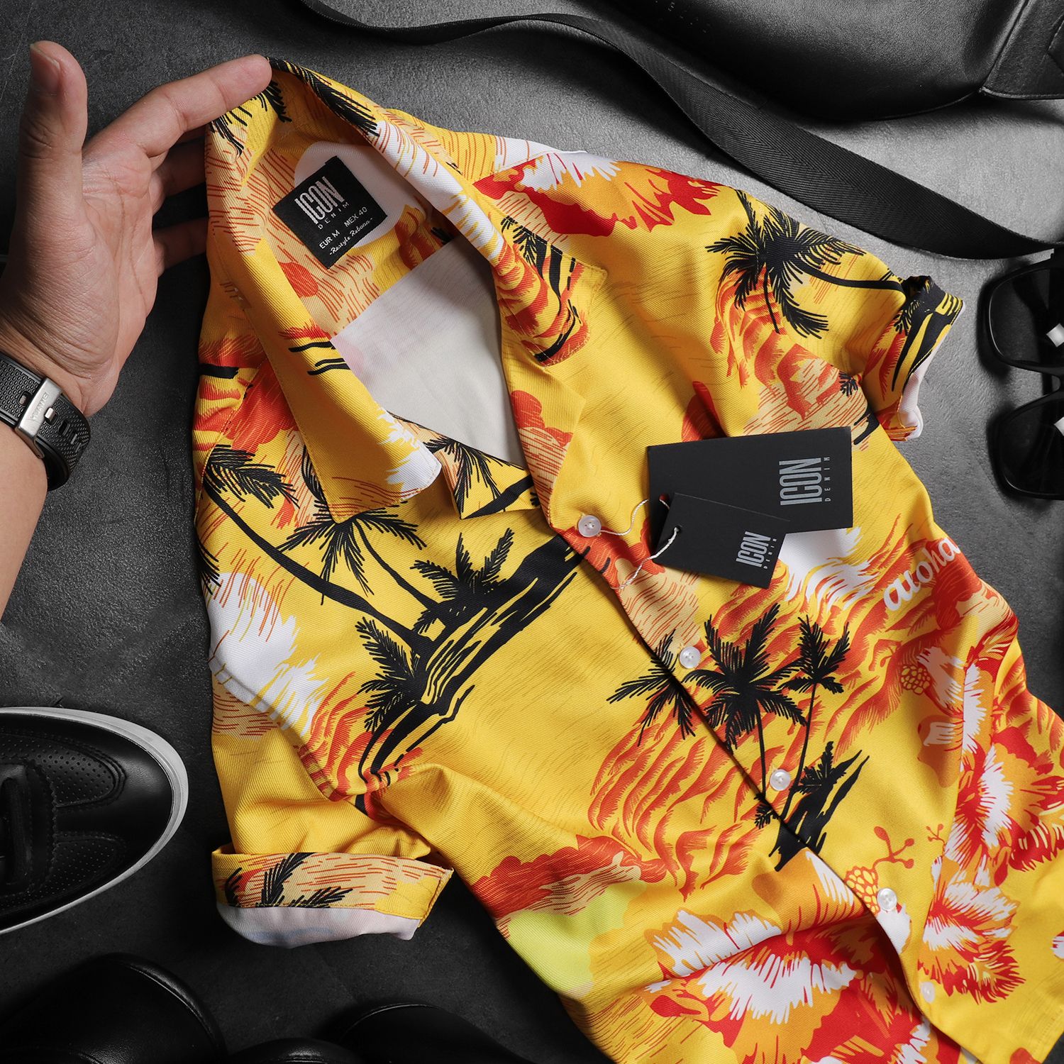 Áo sơmi ICON DENIM họa tiết (TN)