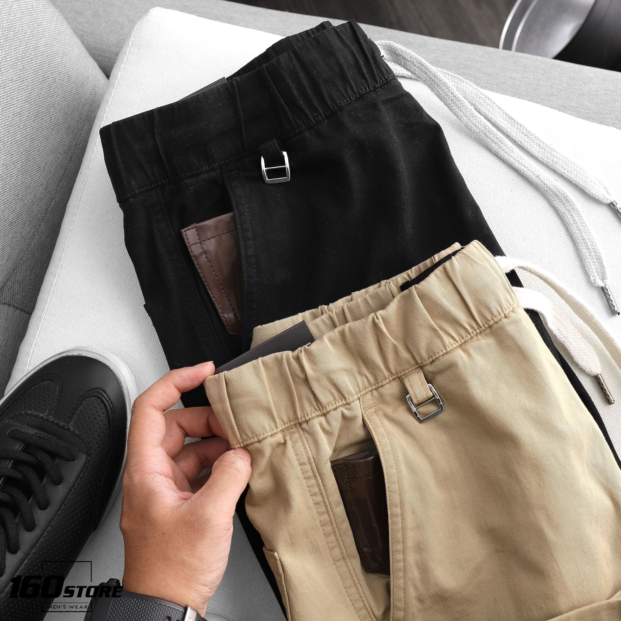 Quần short kaki NOMOUS ESSENTIALS leather bag