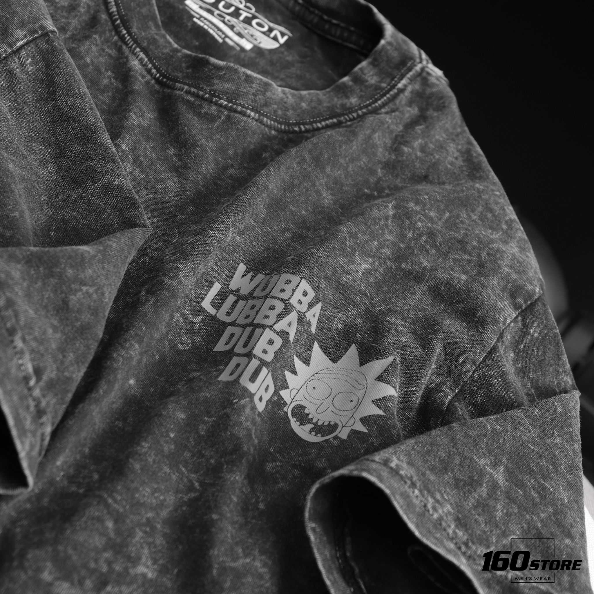 Áo thun BOUTON Rick & M.ty acid wash