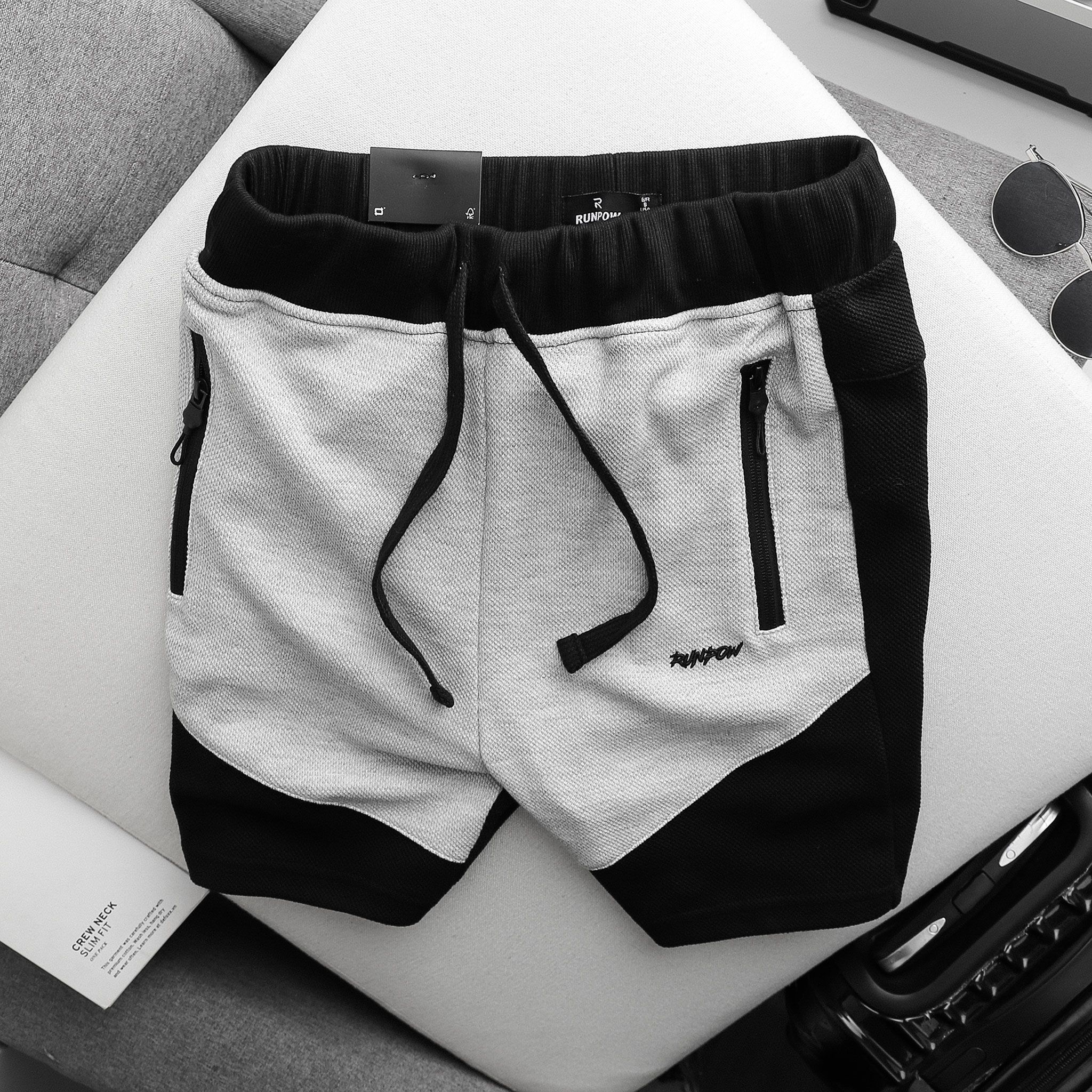 Quần short pique RUNPOW embroidery logo