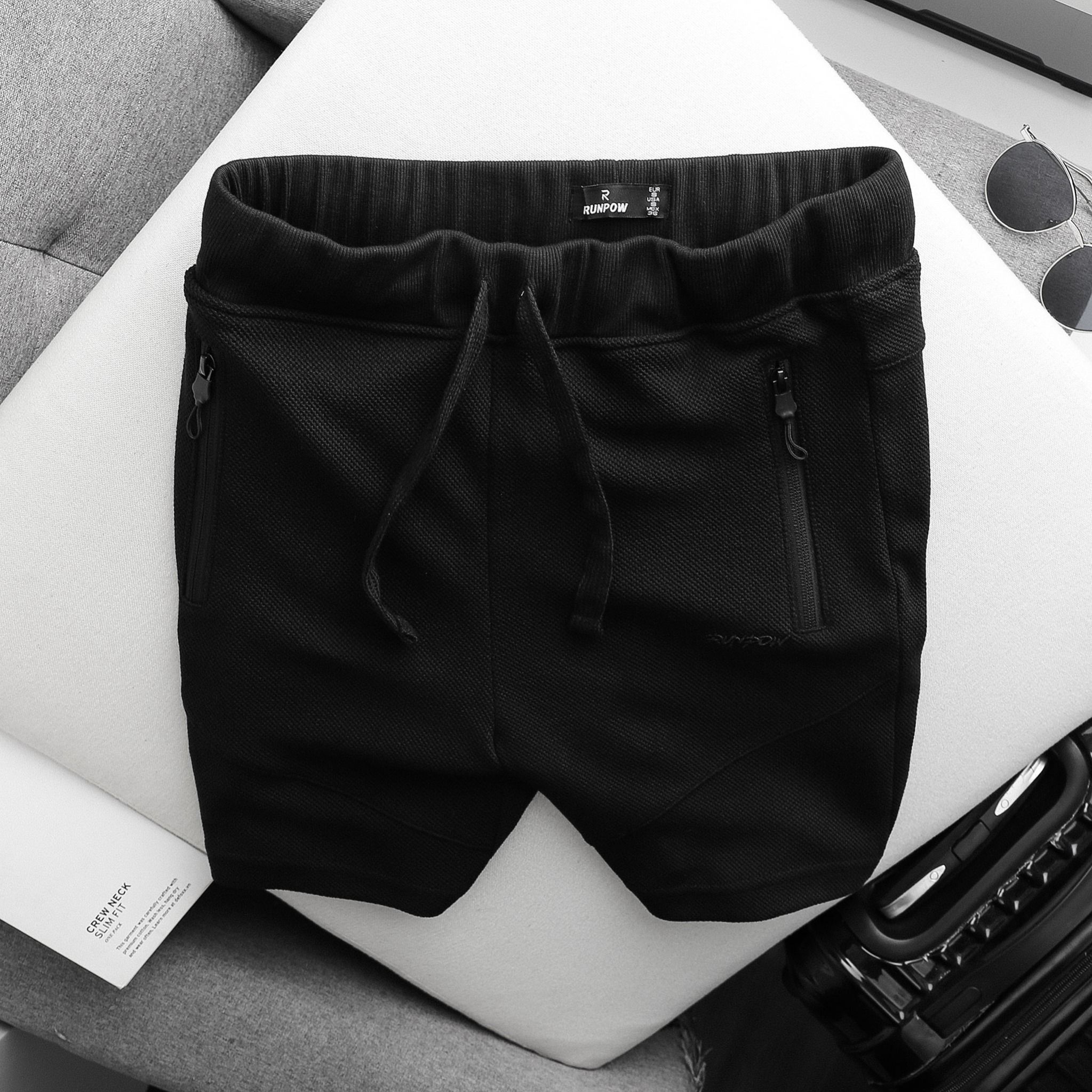 Quần short pique RUNPOW embroidery logo