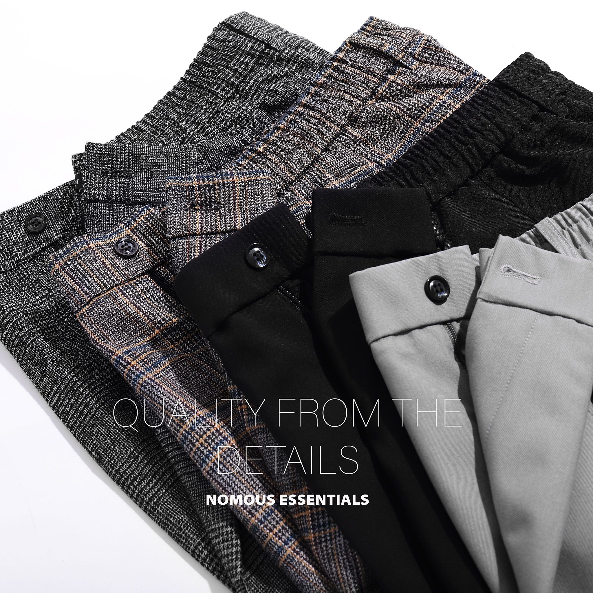 Quần short tây caro NOMOUS ESSENTIALS slim
