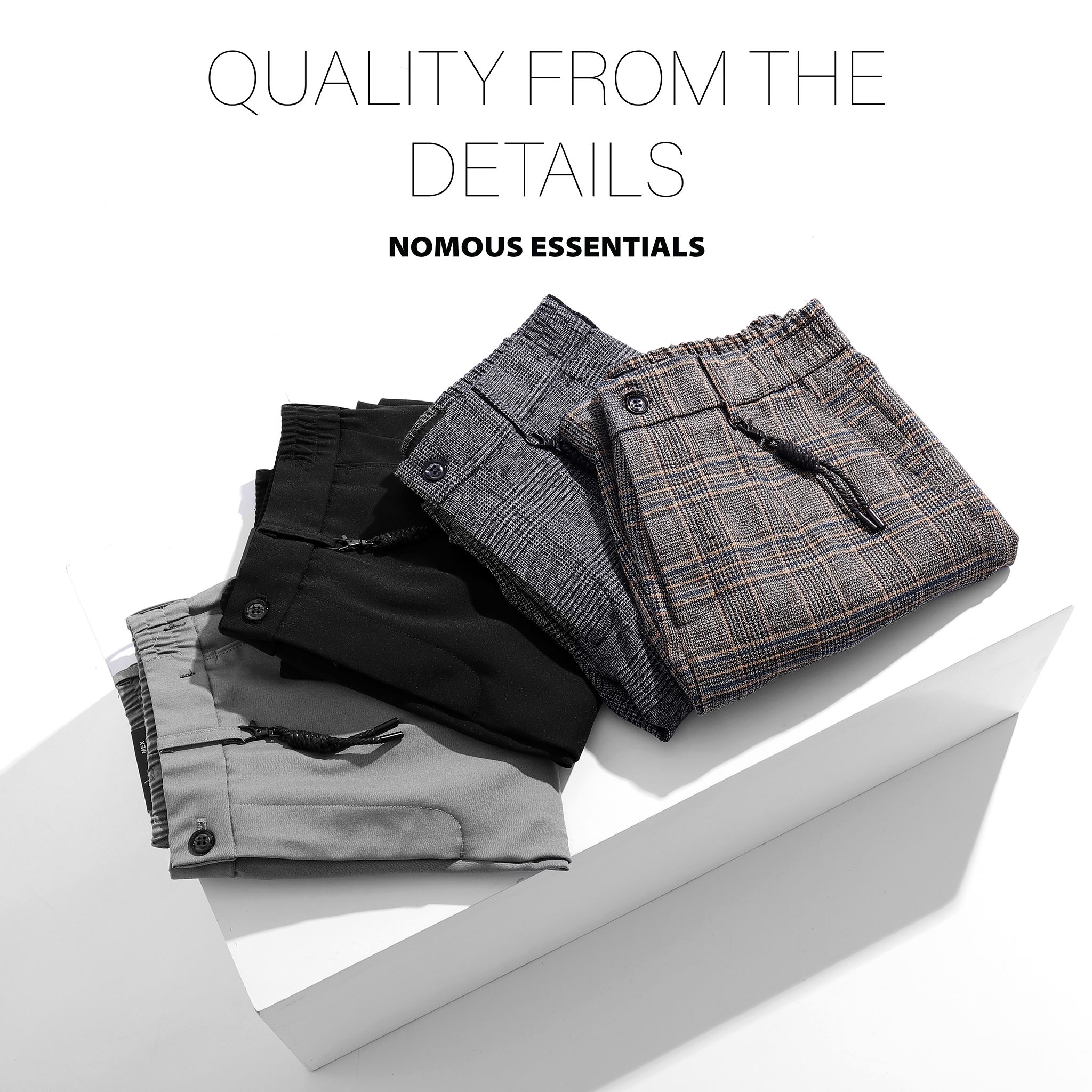 Quần short tây caro NOMOUS ESSENTIALS slim