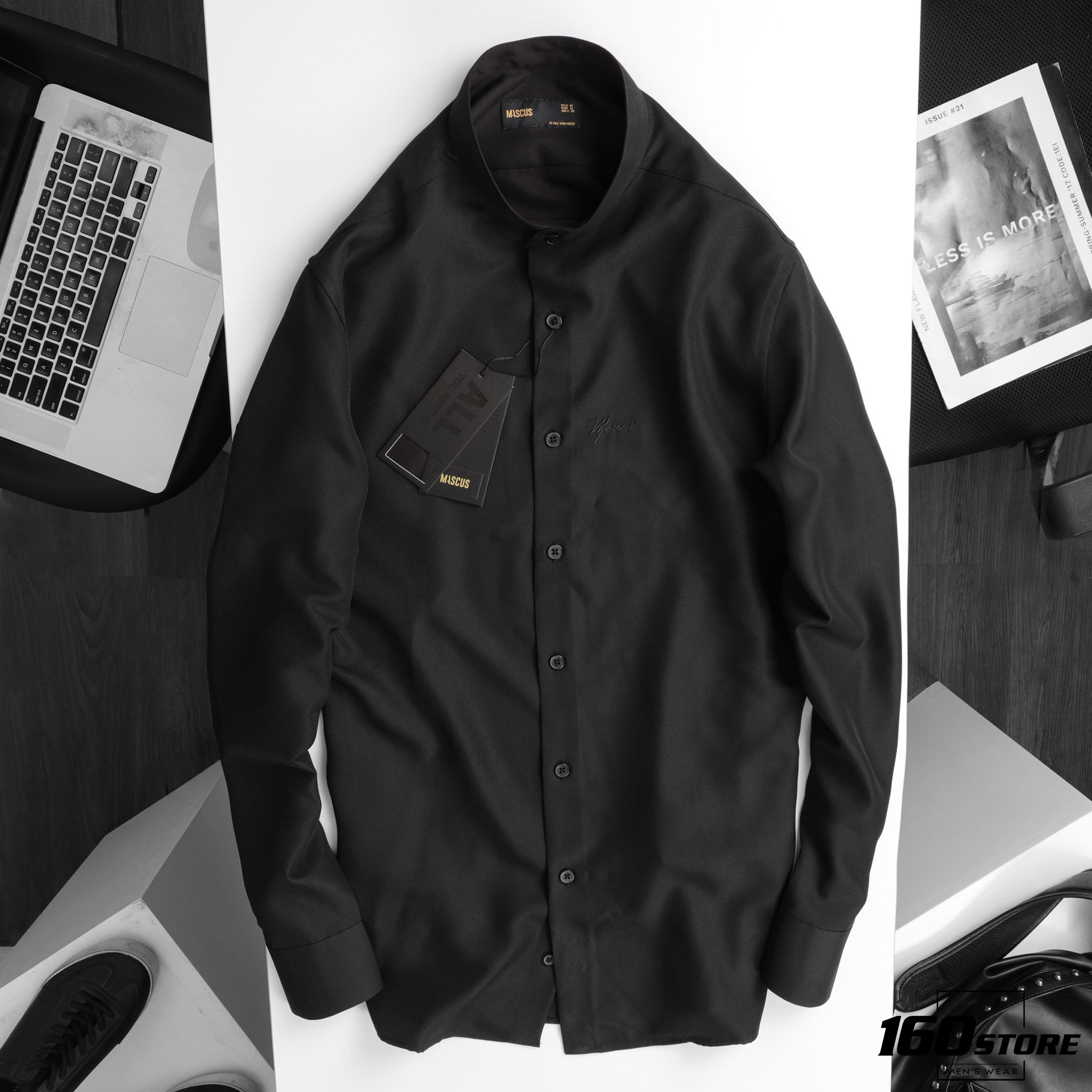 Áo sơmi MASCUS Grandad collar