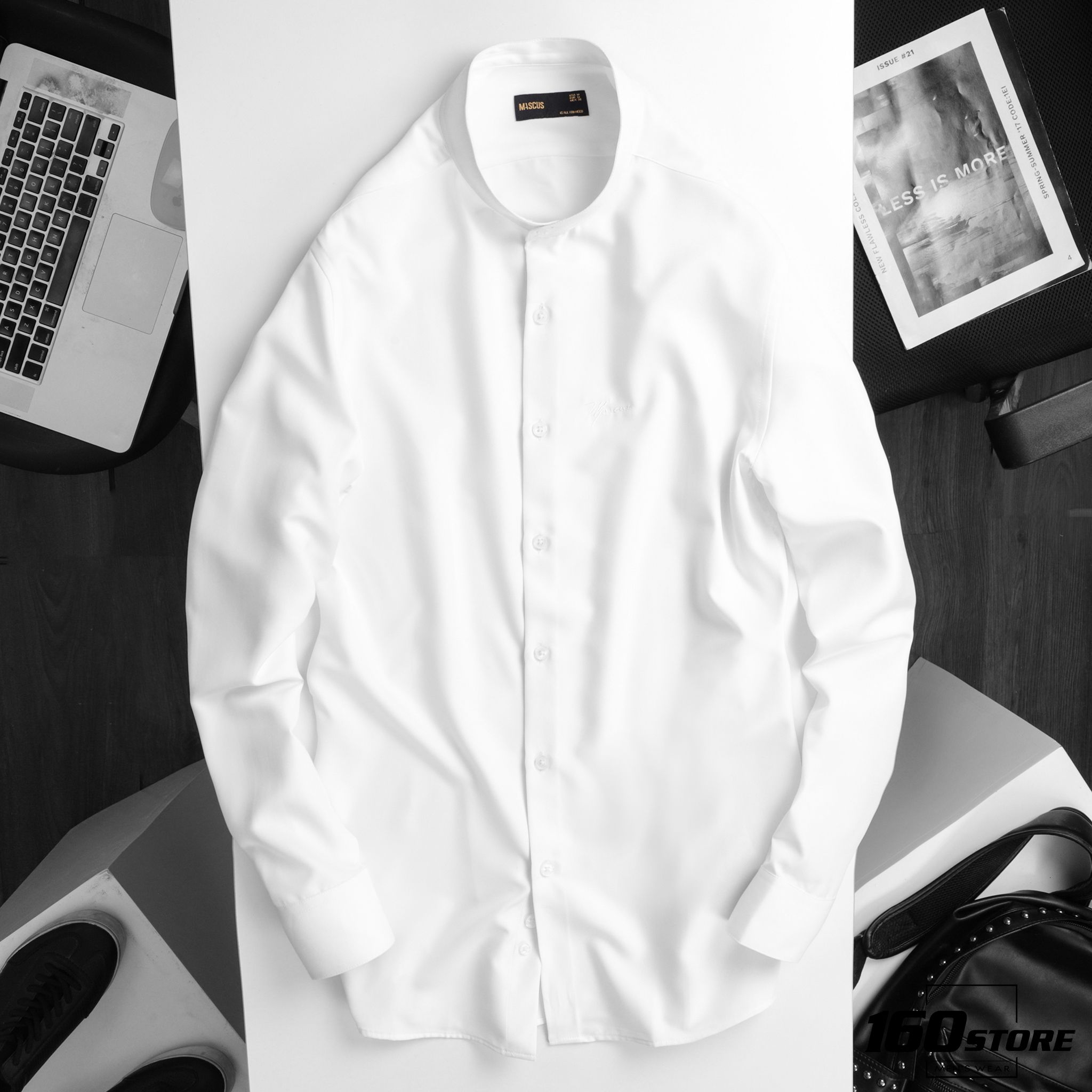 Áo sơmi MASCUS Grandad collar