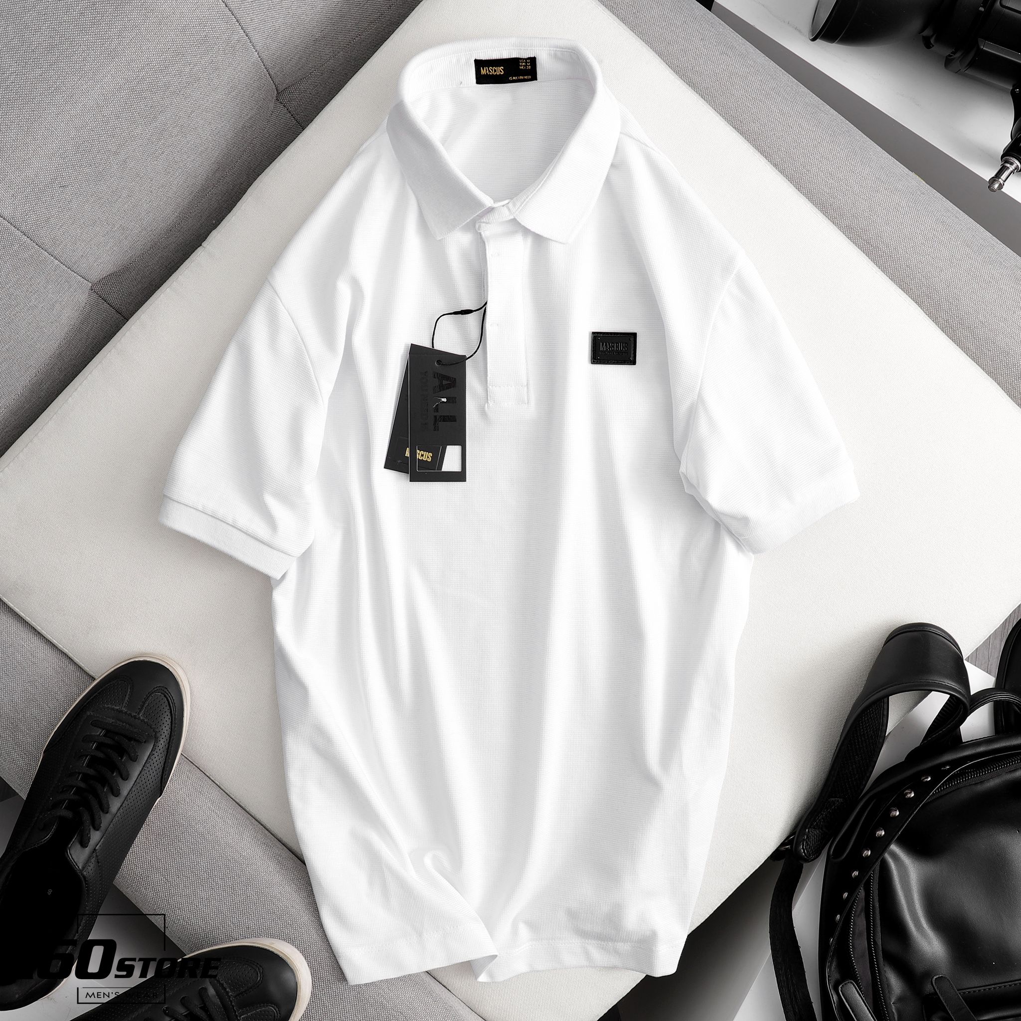 Áo polo MASCUS w metal box logo