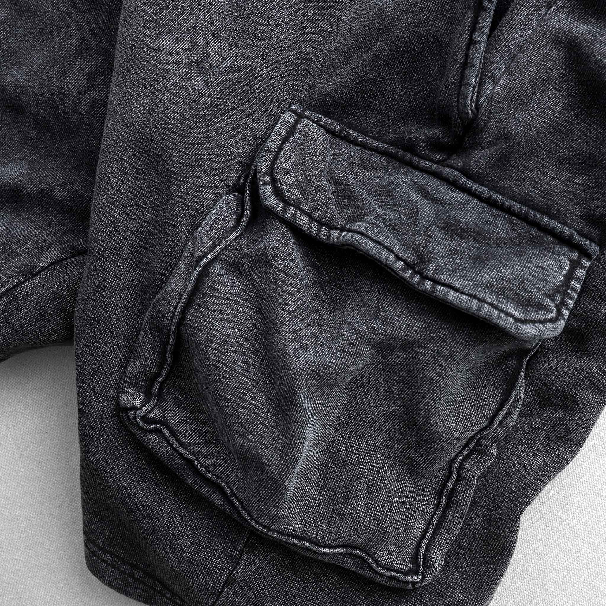 Quần Short BOUTON Acid wash