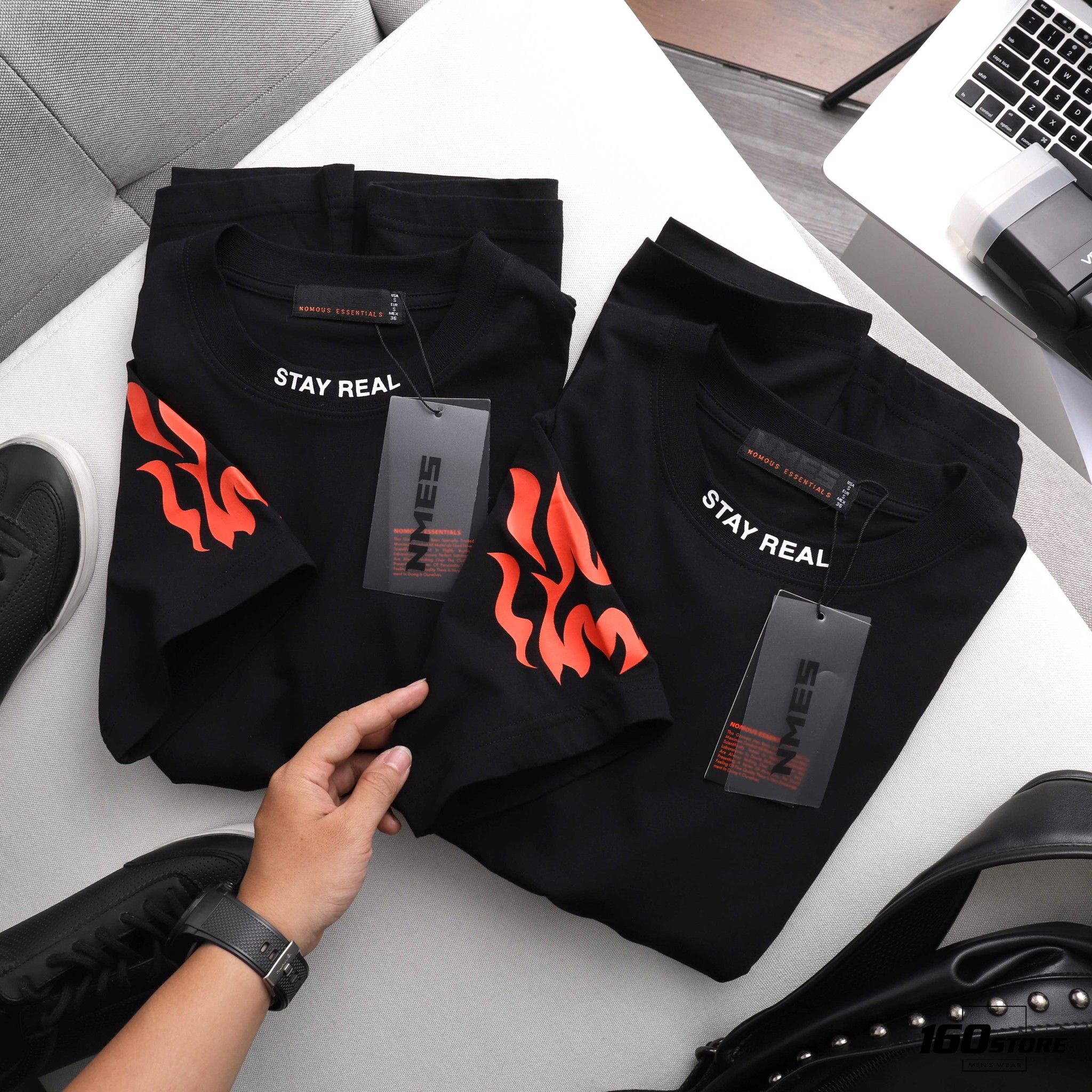 Áo thun NOMOUS ESSENTIALS stay real oversize