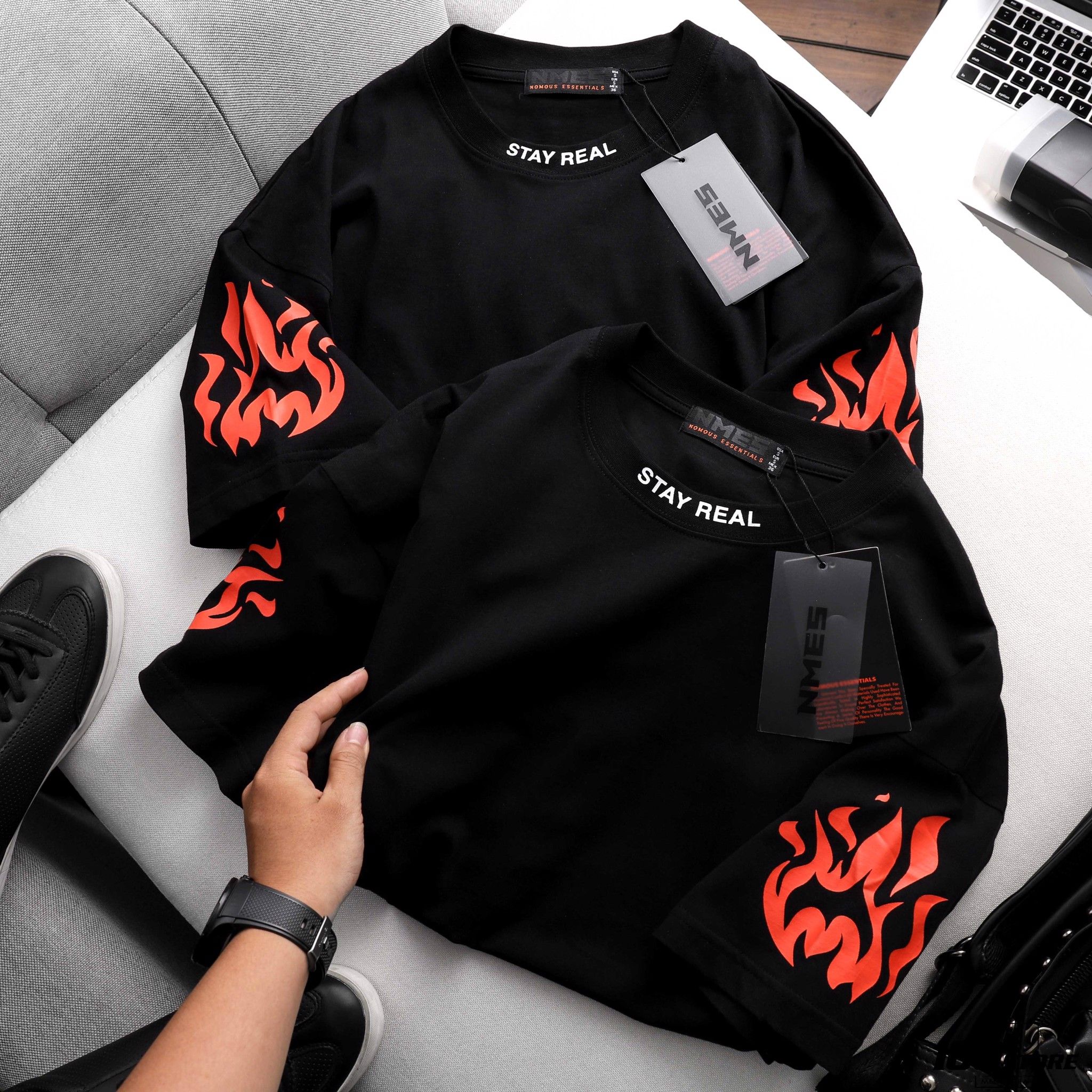 Áo thun NOMOUS ESSENTIALS stay real oversize