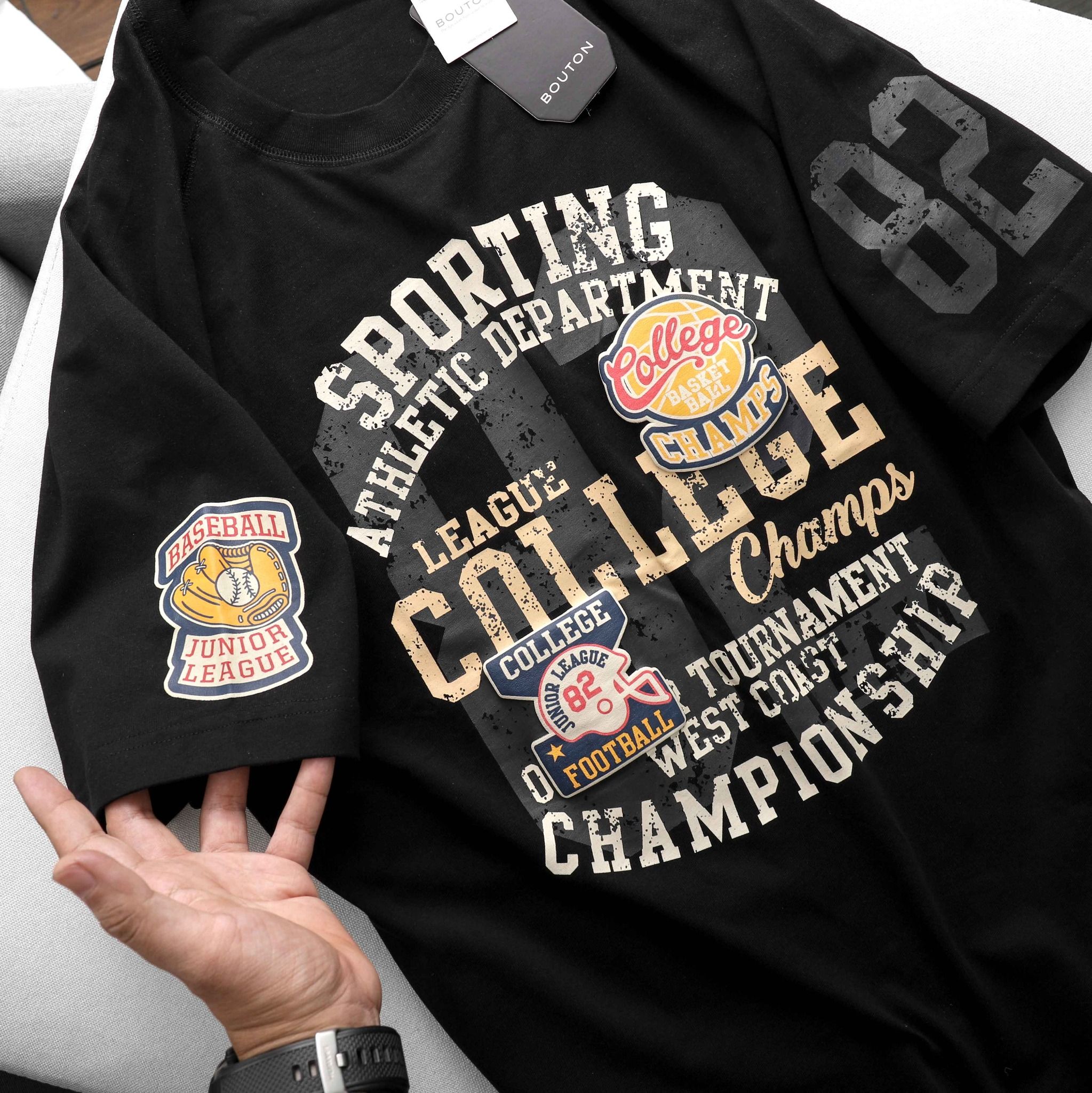 Áo Thun BOUTON Raglan Athletic College