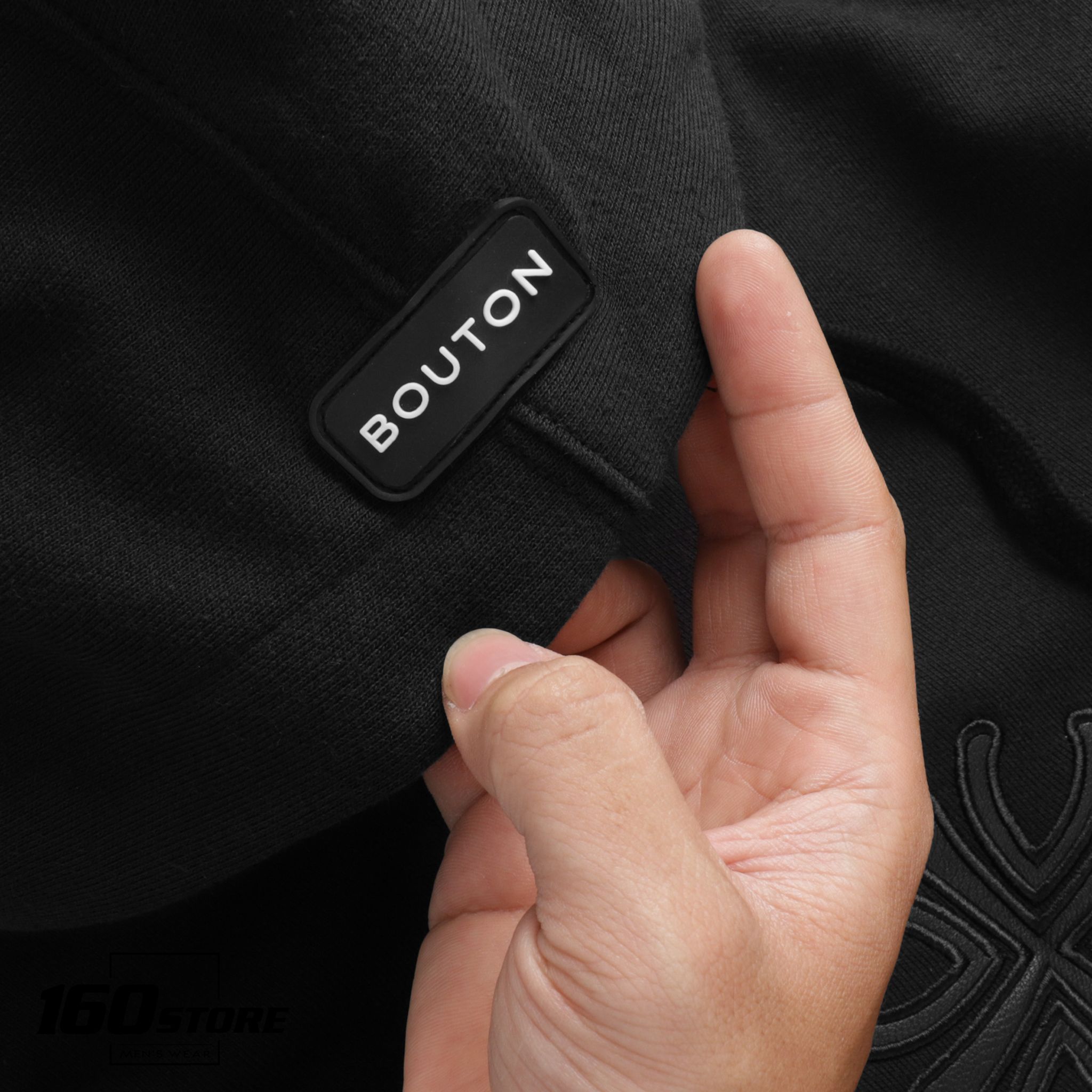Áo Hoodie BOUTON w leather logo