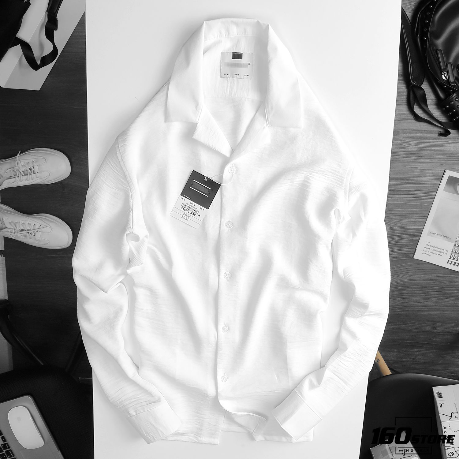 Áo sơmi tay dài T.MAN vải nhăn ss20