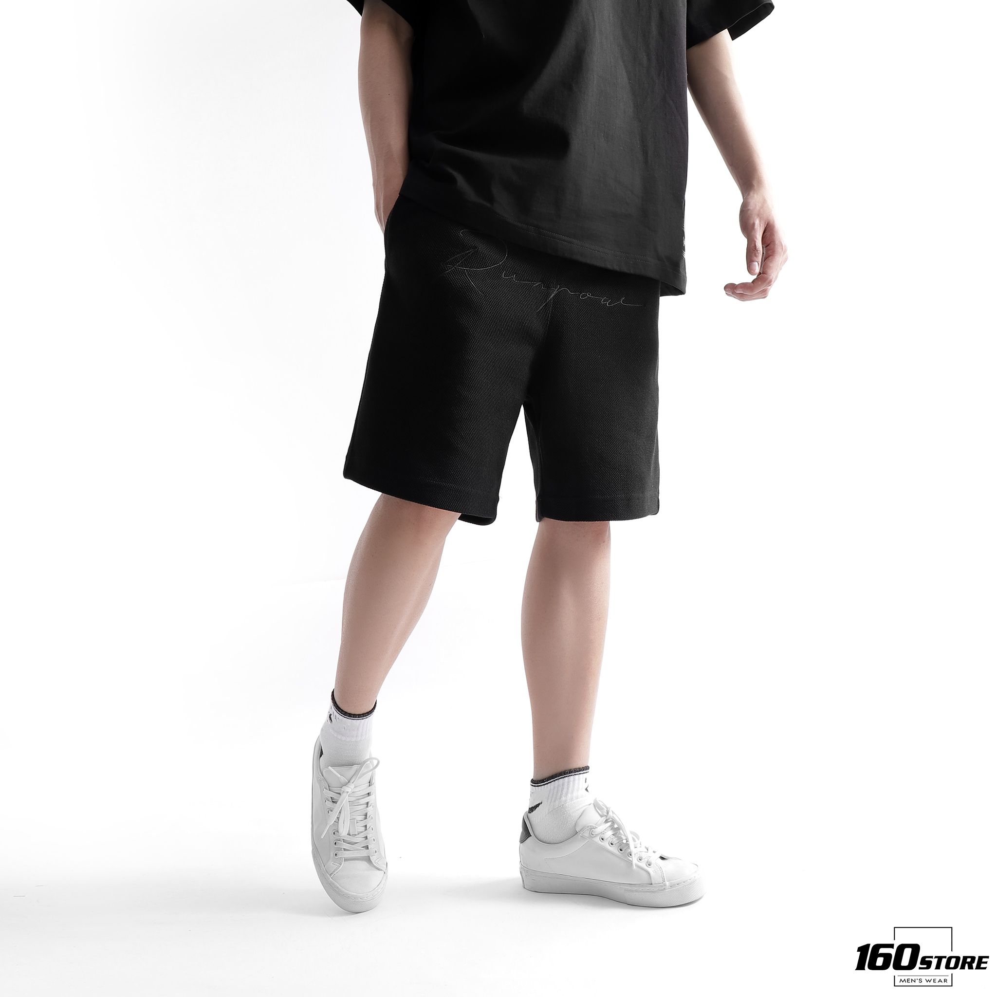 Quần short pique RUNPOW signature embroidery