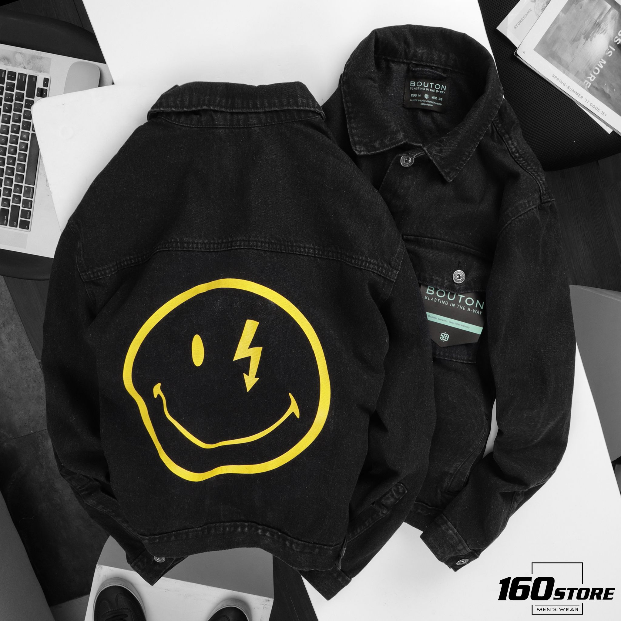 Áo khoác jeans BOUTON Smile Printed