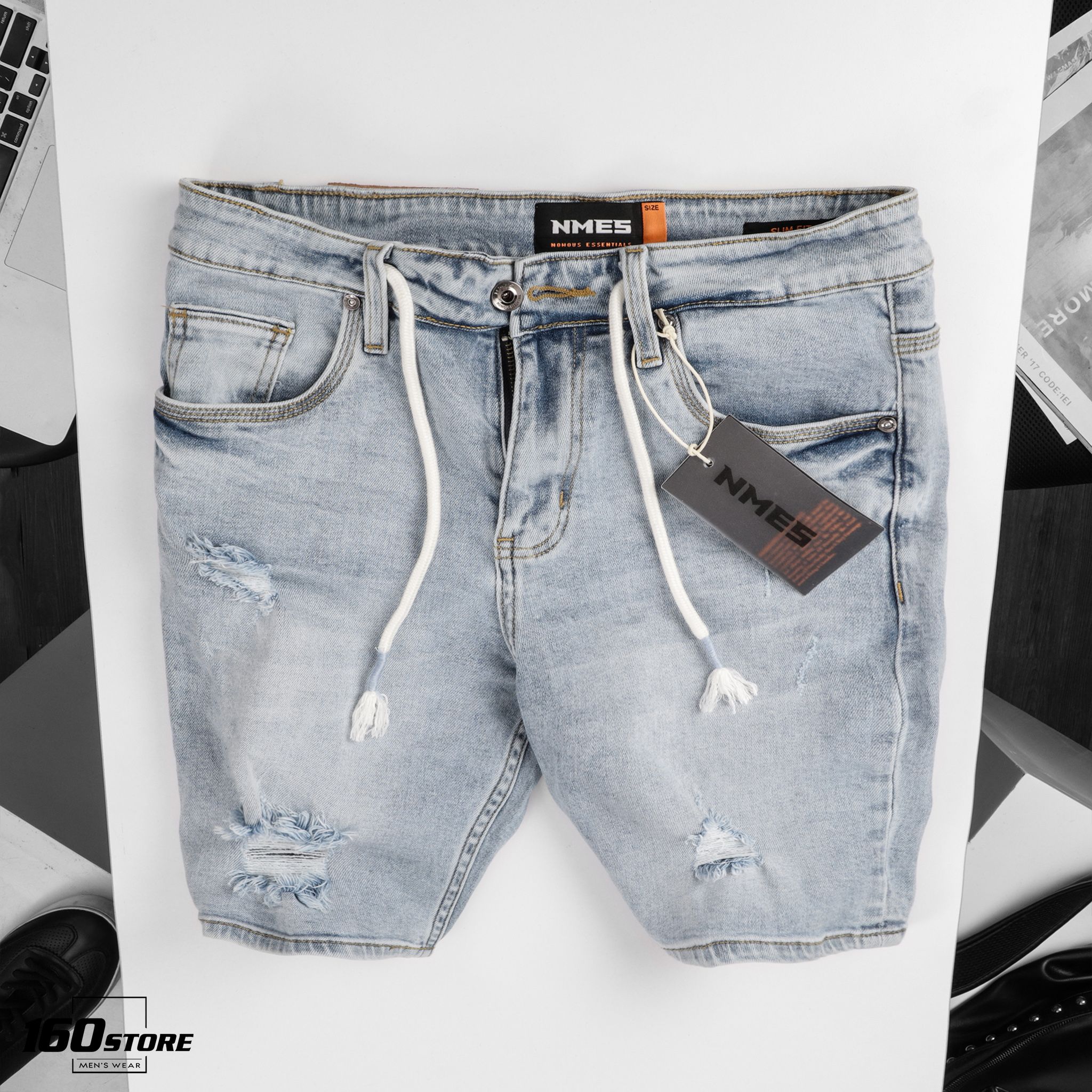 Quần short jeans NOMOUS ESSENTIALS wash