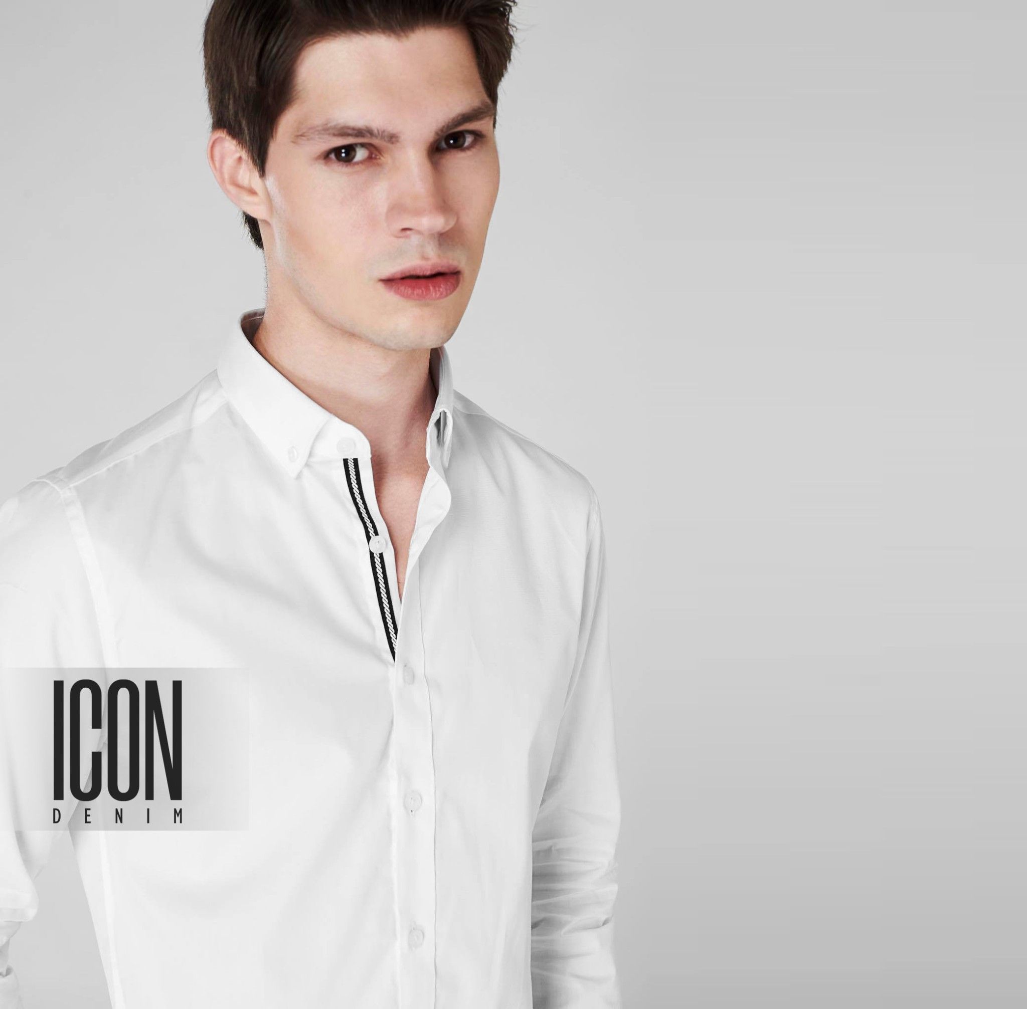Áo sơmi ICON DENIM phối dây trụ