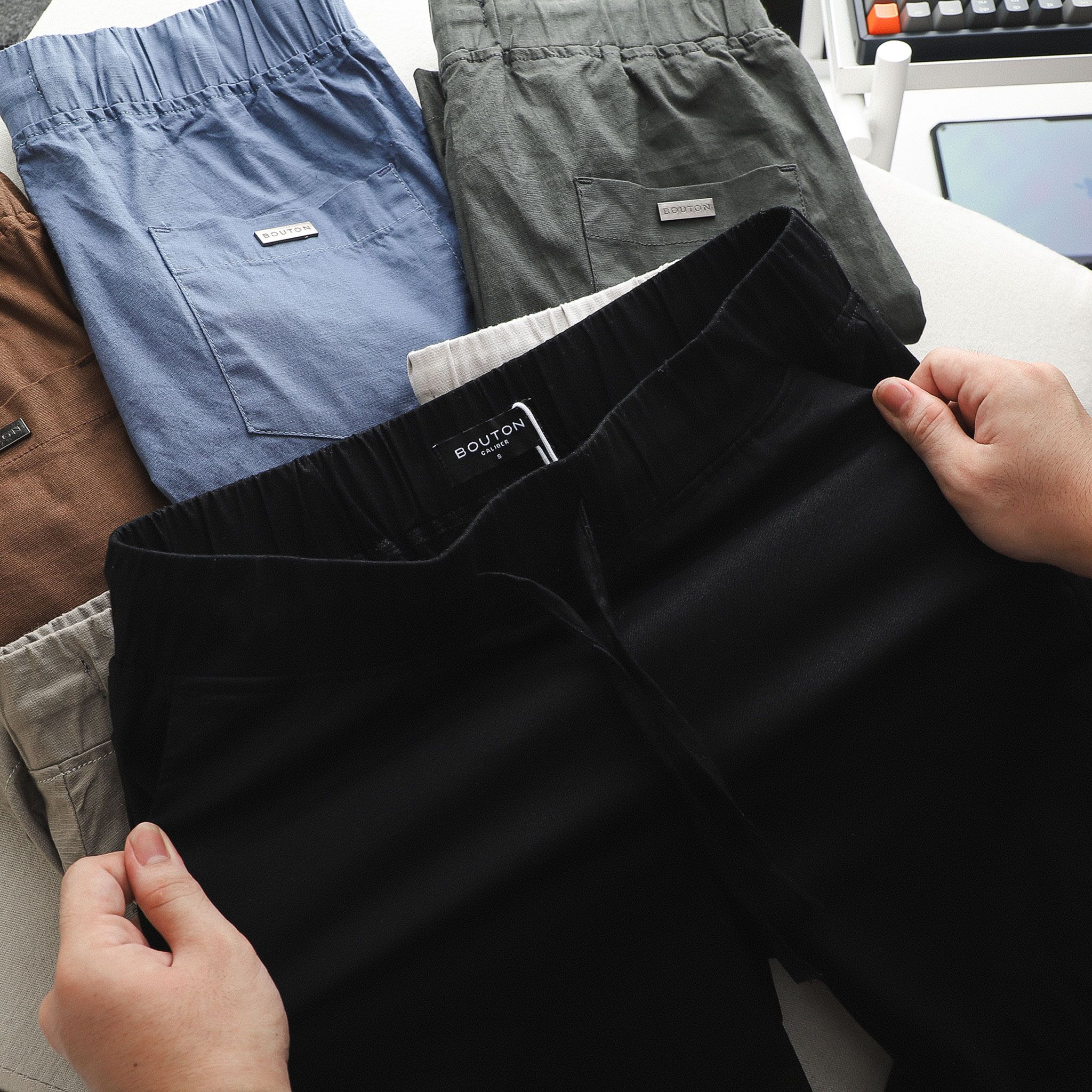 Quần short linen BOUTON