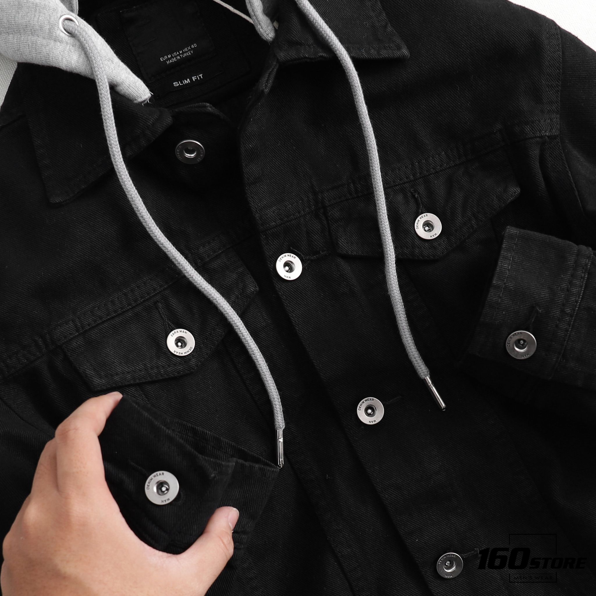 Áo khoác ZRA denim phối nón (2 in 1)