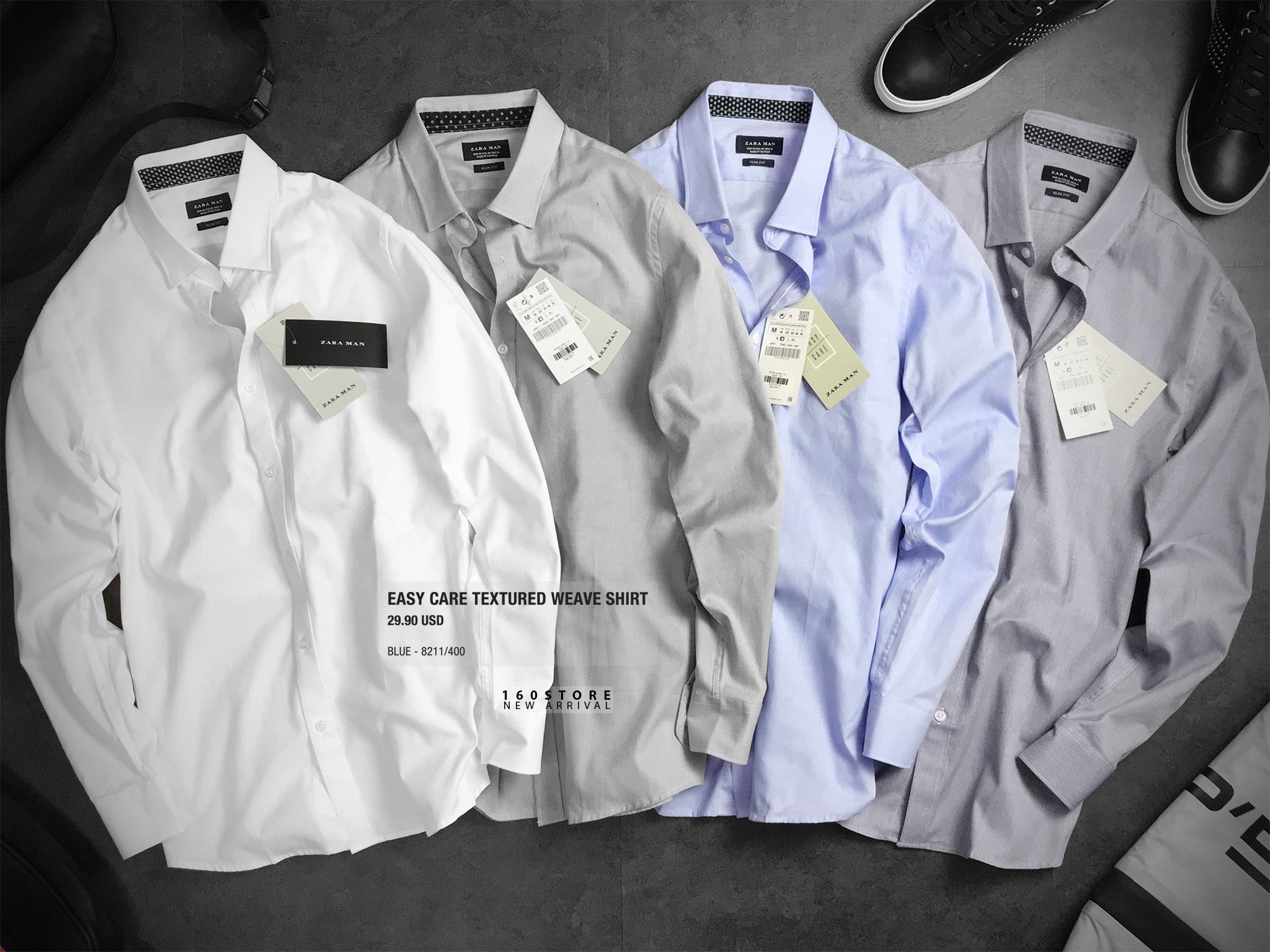 ZRA Easy Care Textured Weave Shirts