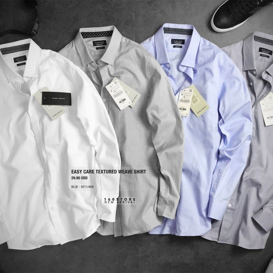 ZRA Easy Care Textured Weave Shirts