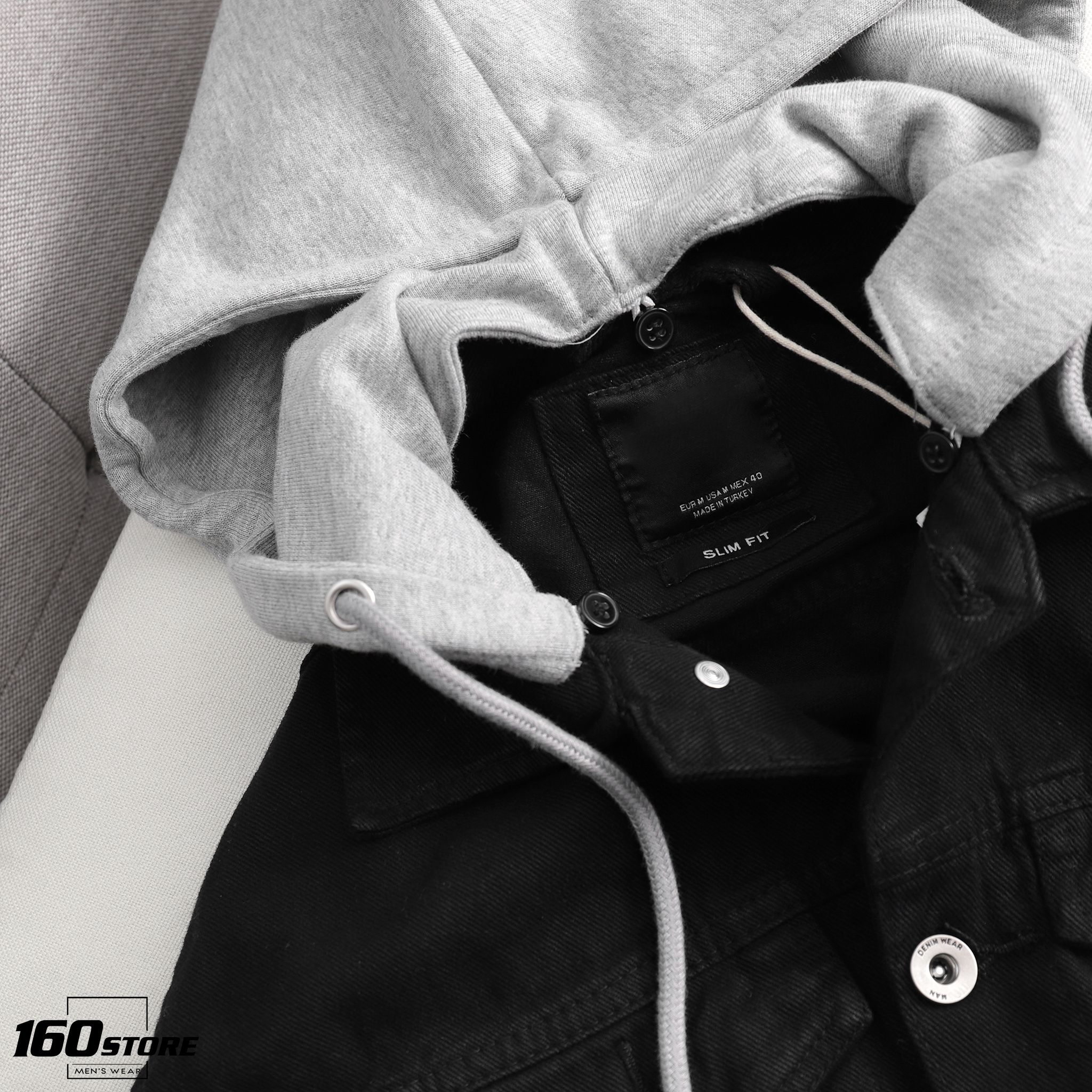 Áo khoác ZRA denim phối nón (2 in 1)