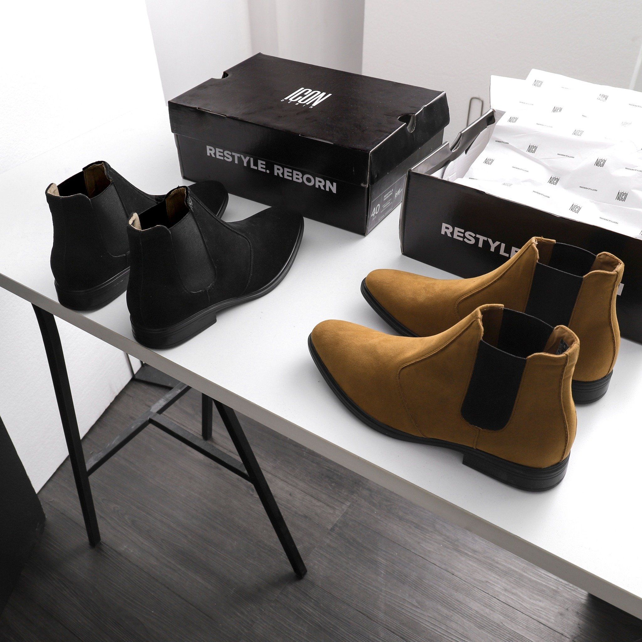 Giày chelsea boots ICON DENIM da lộn