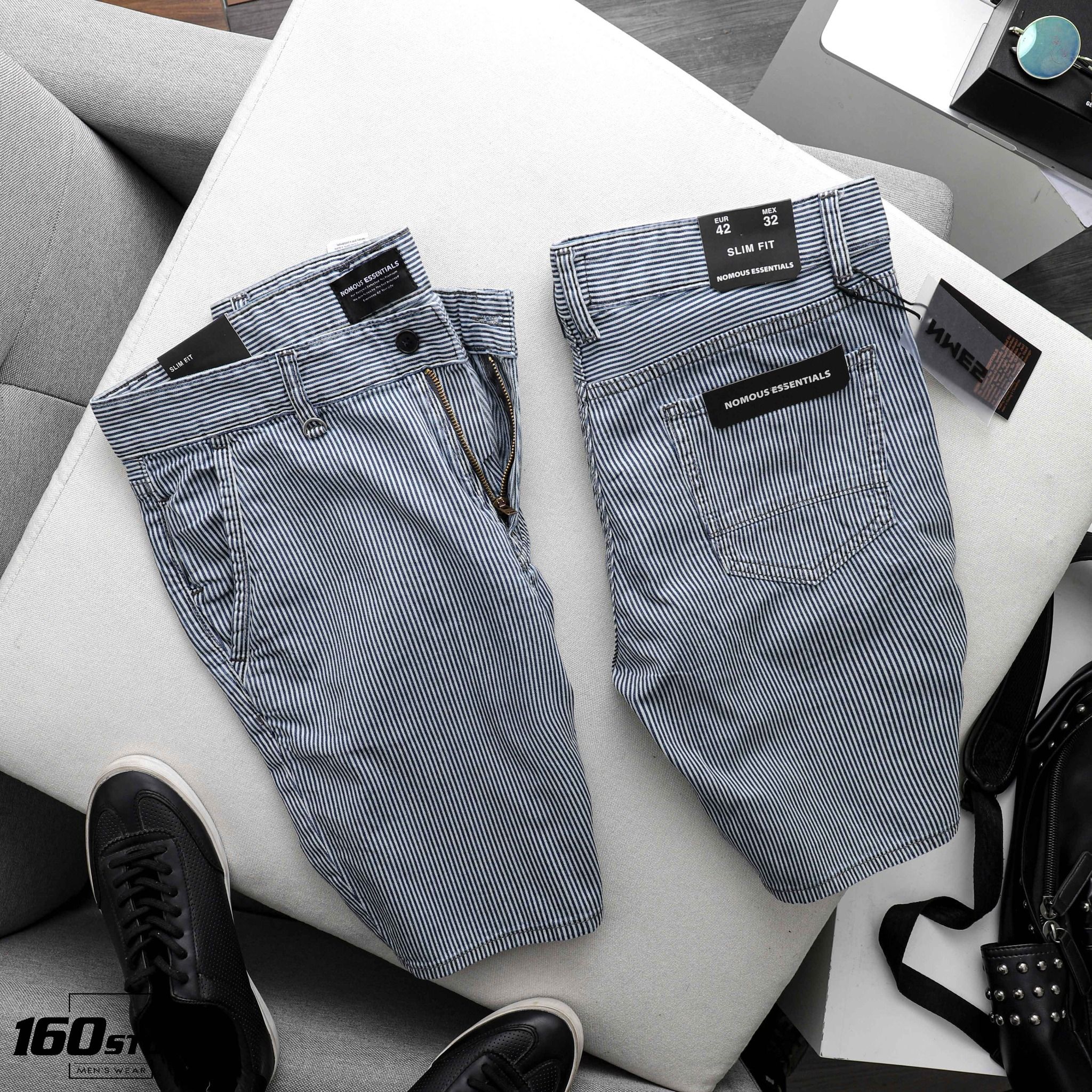 Quần short kaki NOMOUS ESSENTIALS kẻ