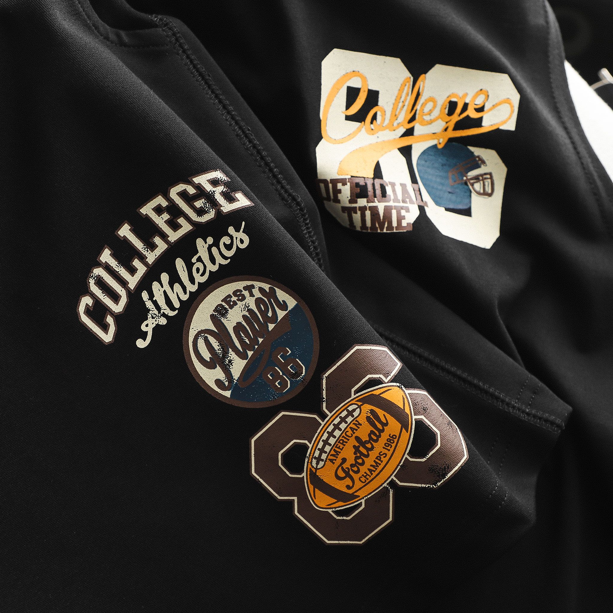 Set Đồ Thun BOUTON Athletic College Black