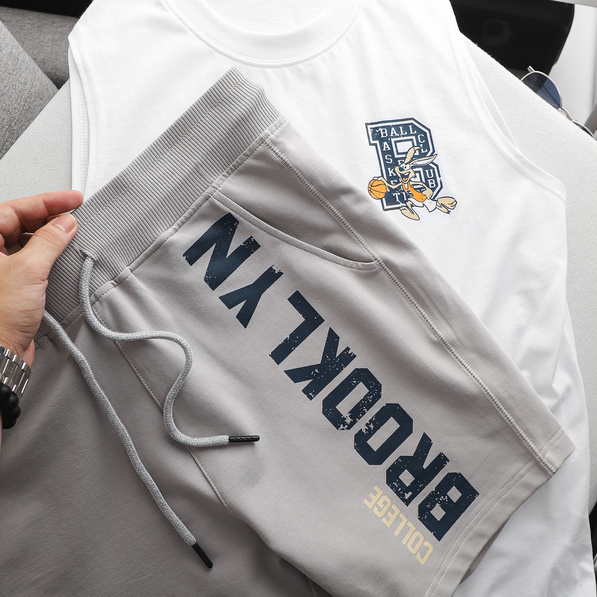 Set Đồ Thun BOUTON Athletic College White