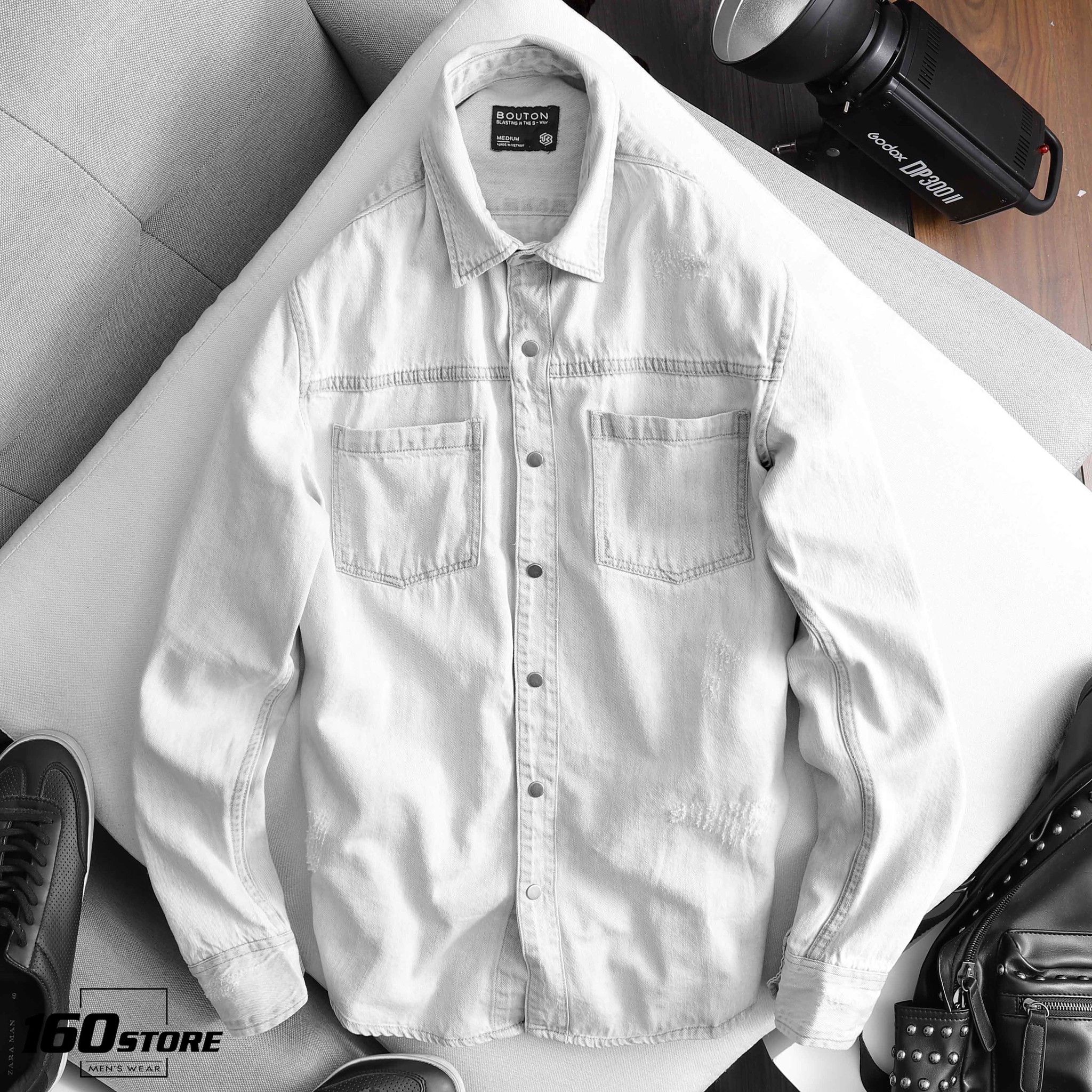 Áo sơmi denim BOUTON basic