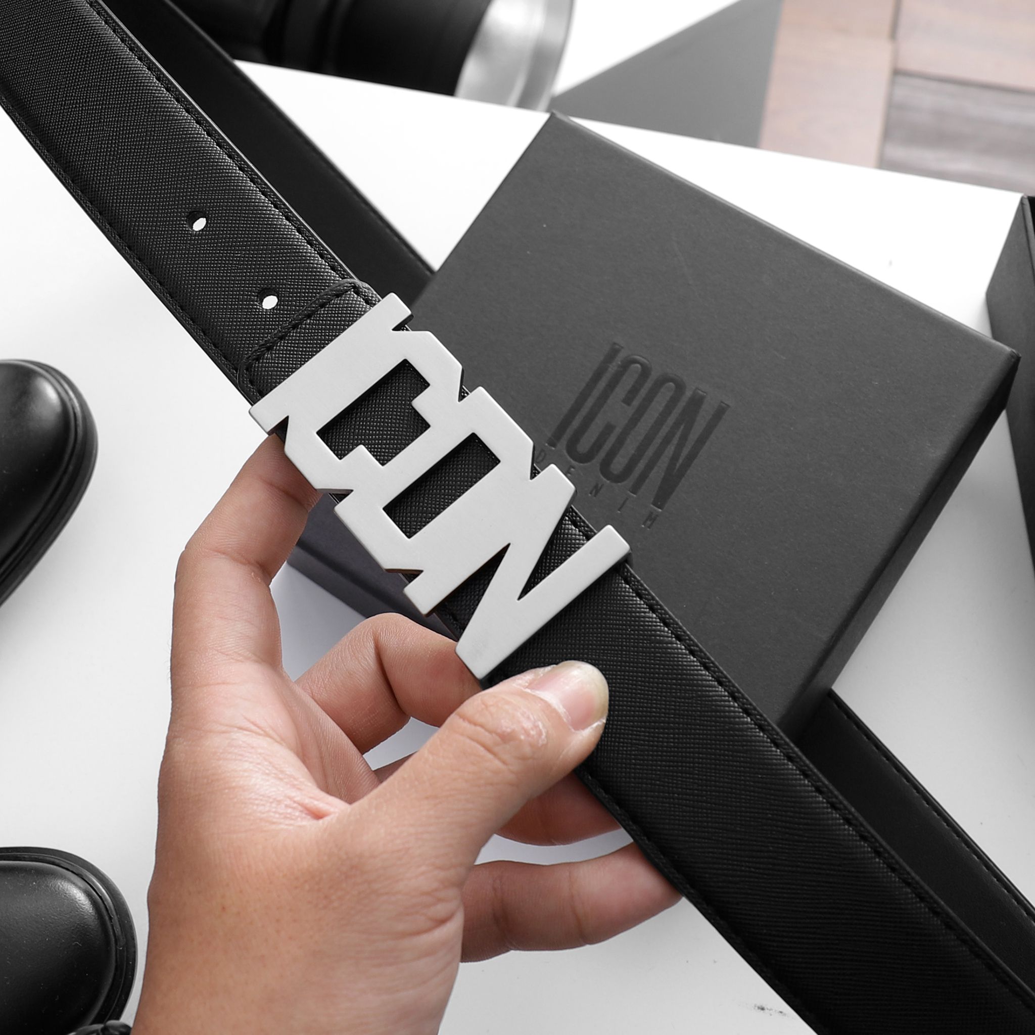 Thắt lưng ICON DENIM w logo ICDN SS20