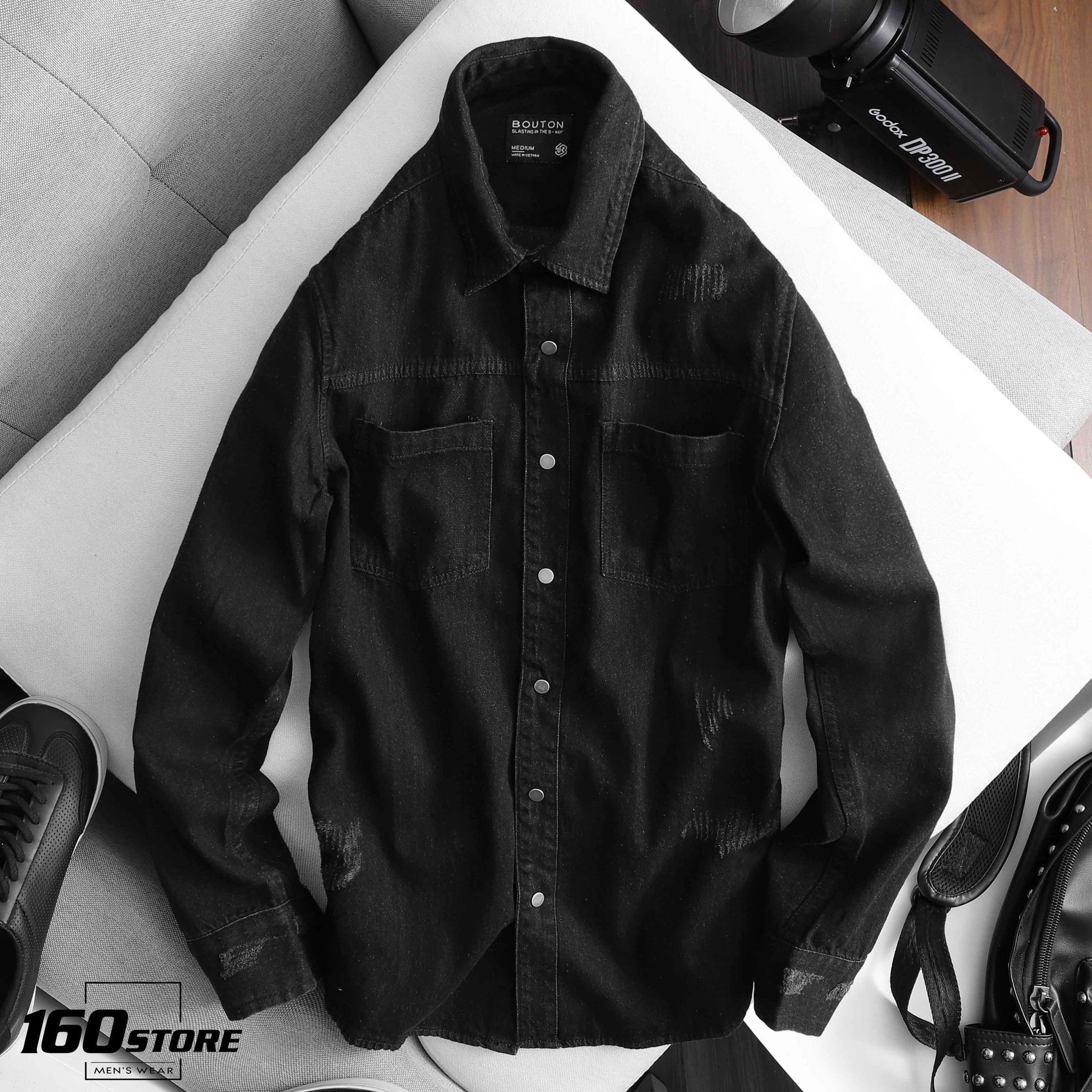 Áo sơmi denim BOUTON basic